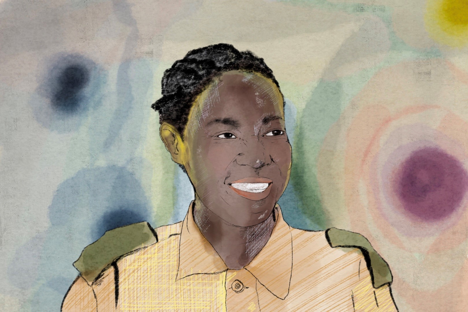 An illustration of an Anti-poaching ranger in South Sudan.