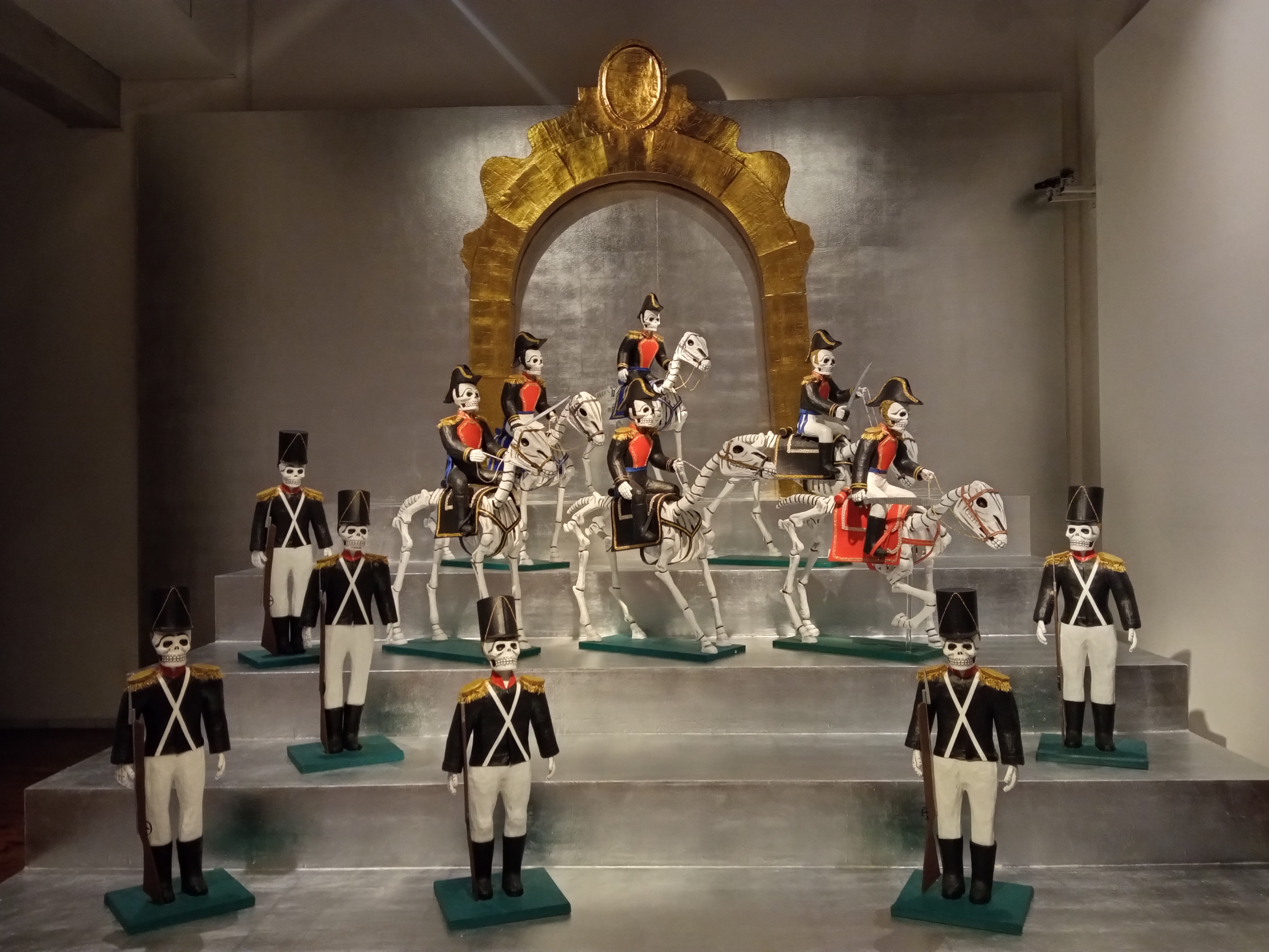 An artwork depicting an army of skeletons by artist Mauricio Hernandez Colmenero