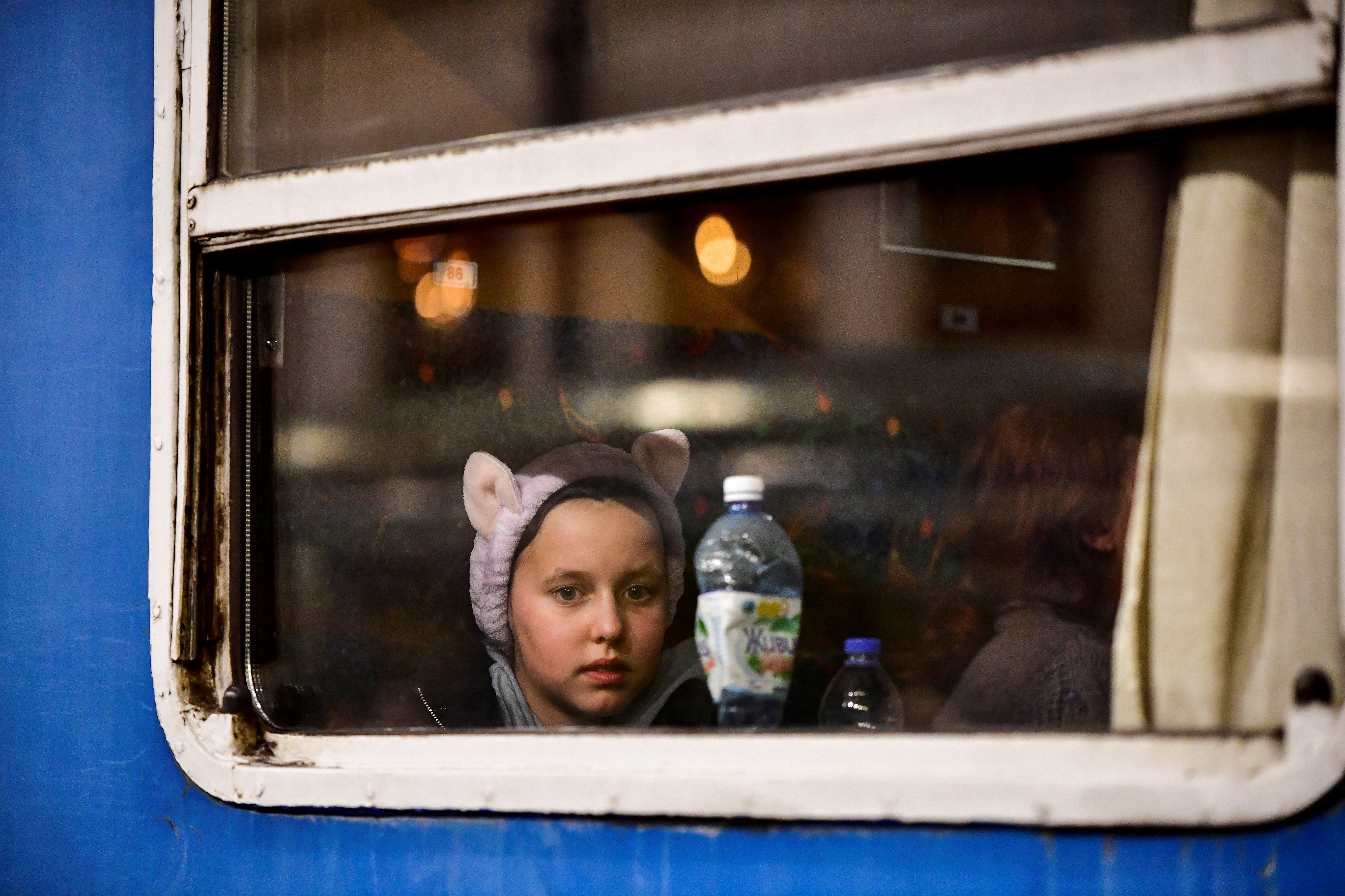 Refugees fleeing from Ukraine at Nyugati station