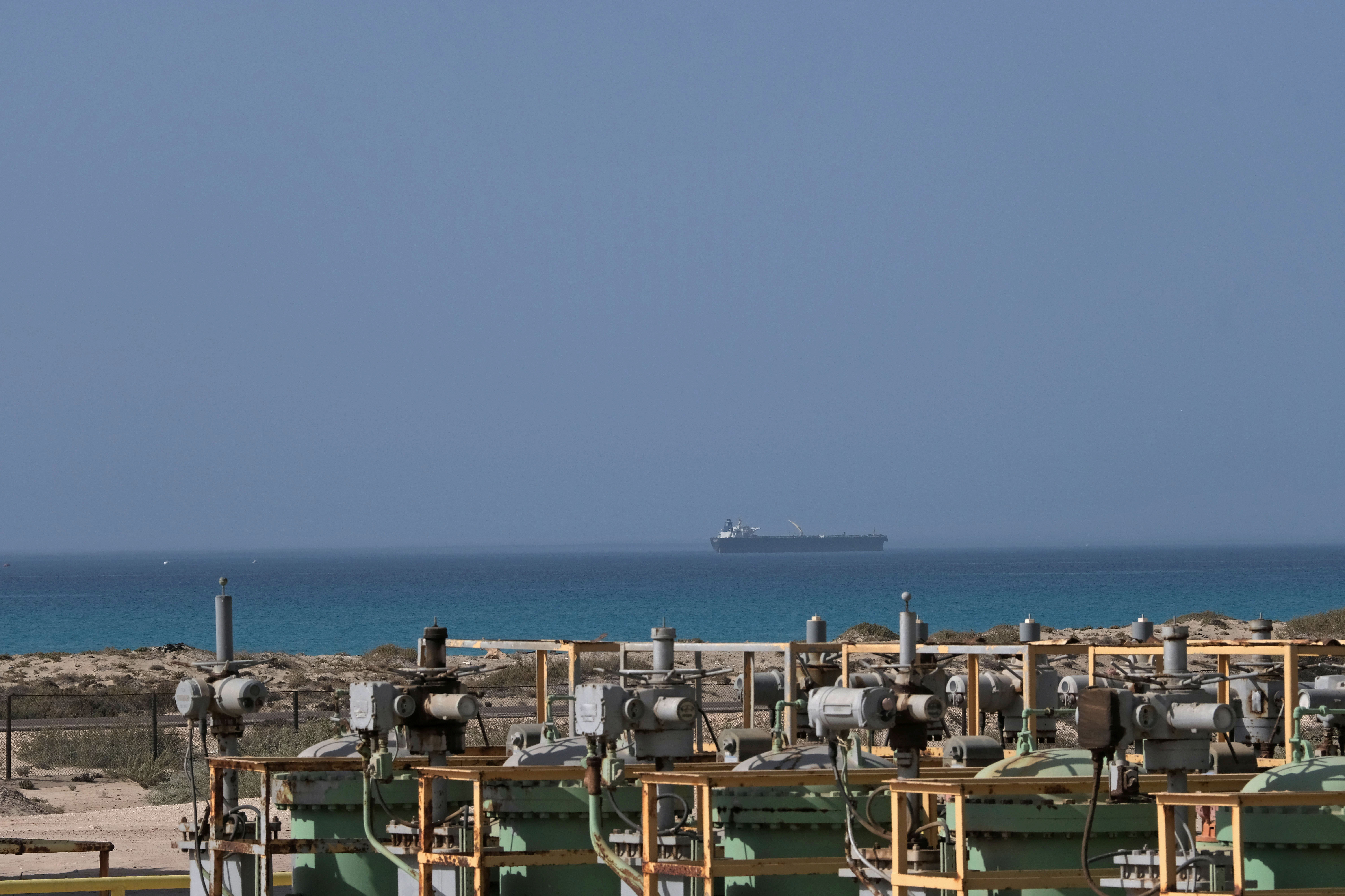 An oil tanker leaving the Zueitina oil terminal