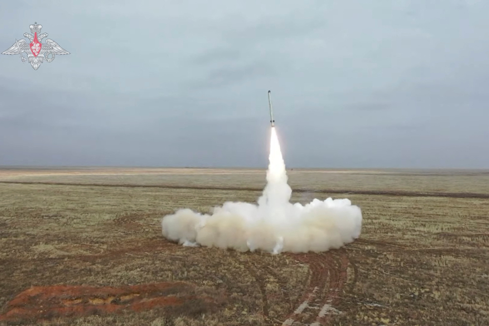 Launch of a cruise missile of the Iskander tactical missile system during the exercise