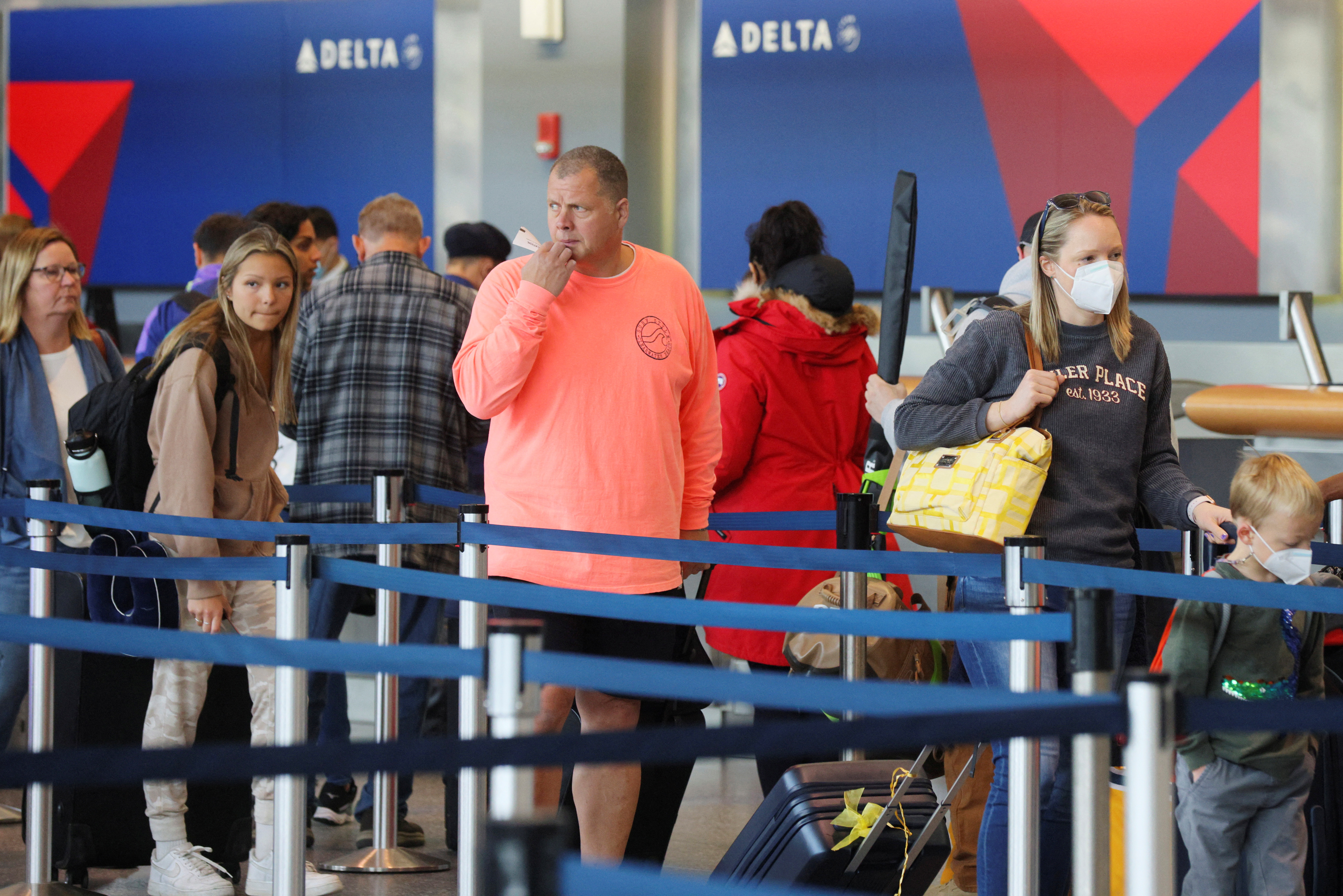 Travelers in airport