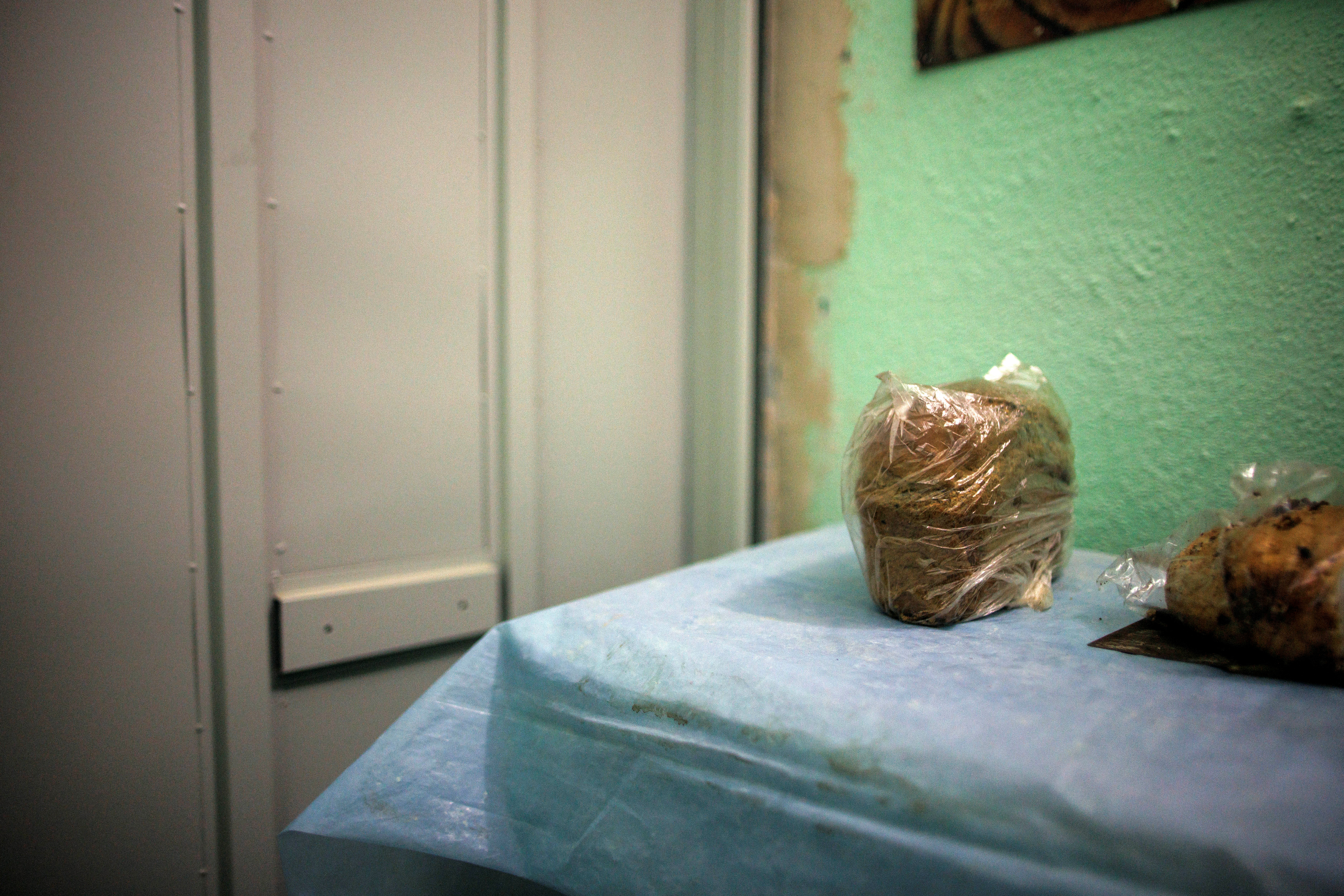 The bread that Victor Gubarev, 79, was carrying