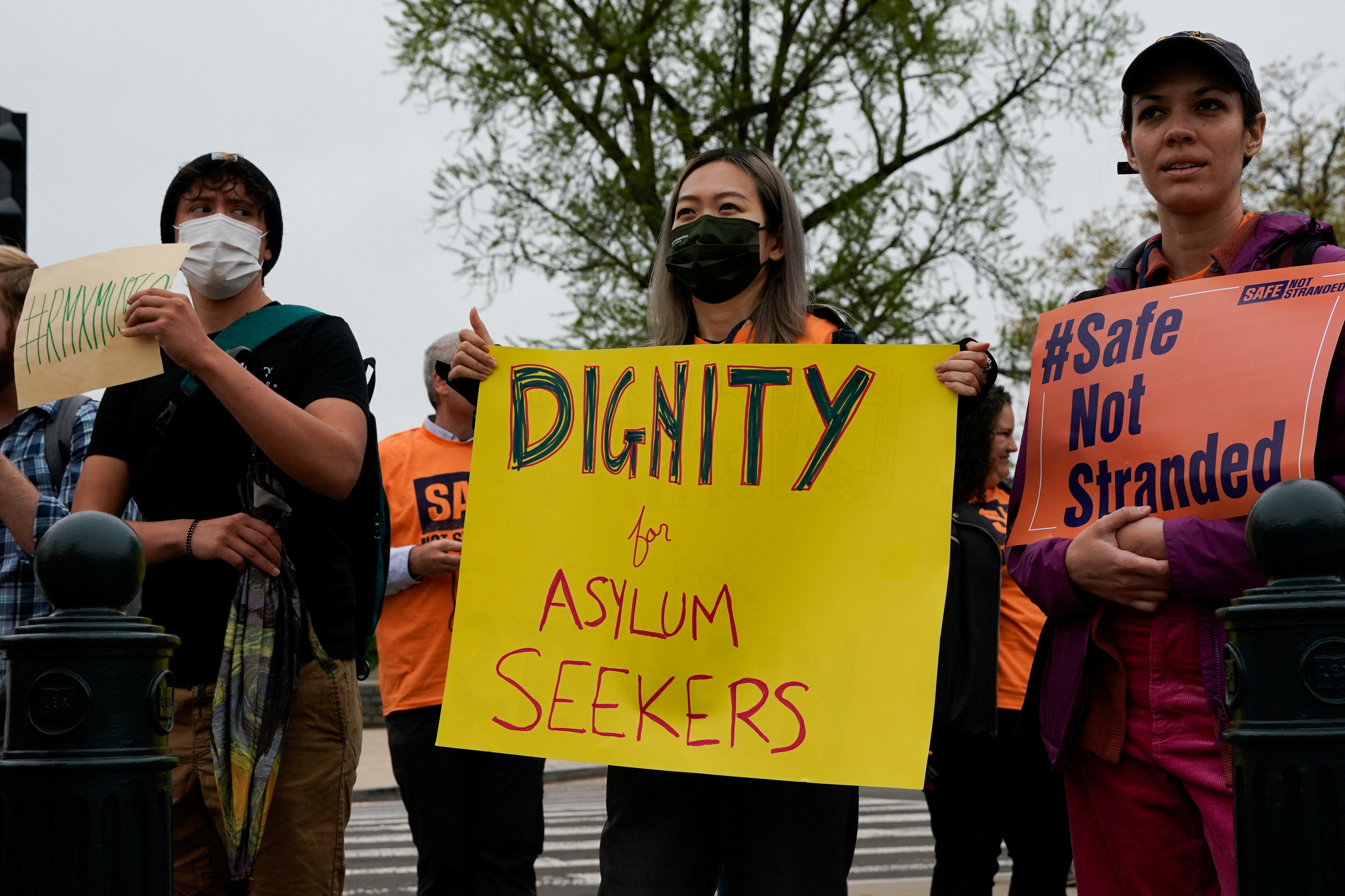 Protesters outside supreme court
