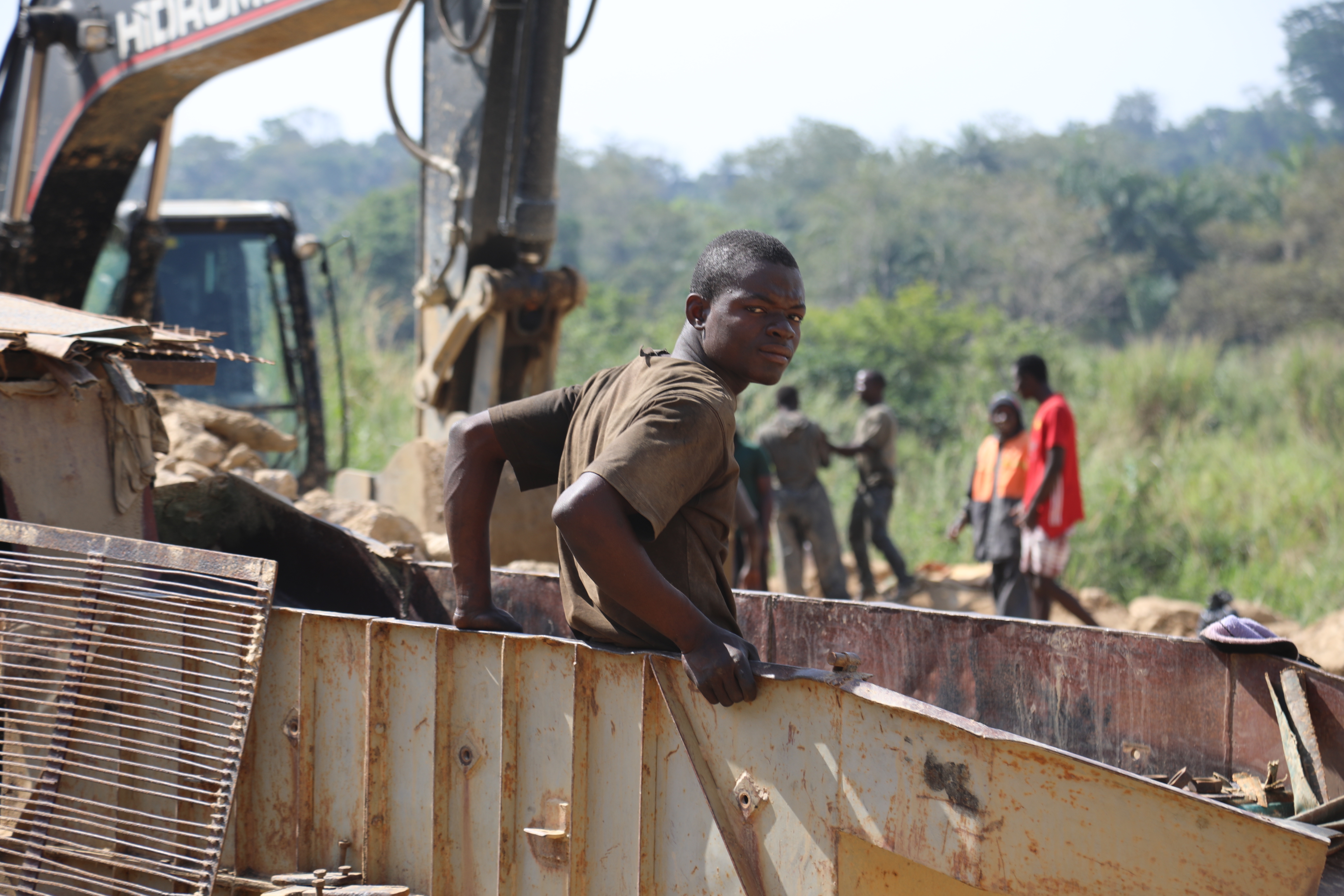 Miner in Koidu, Sierra Leone