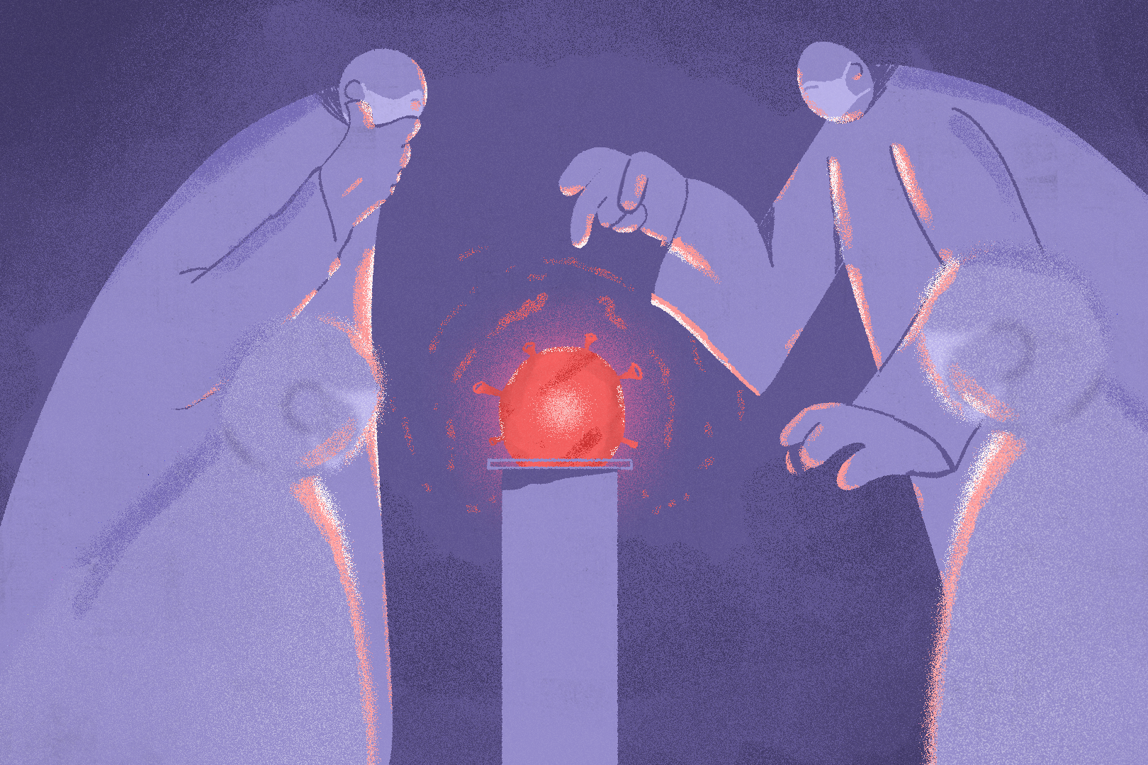 Drawing of coronavirus