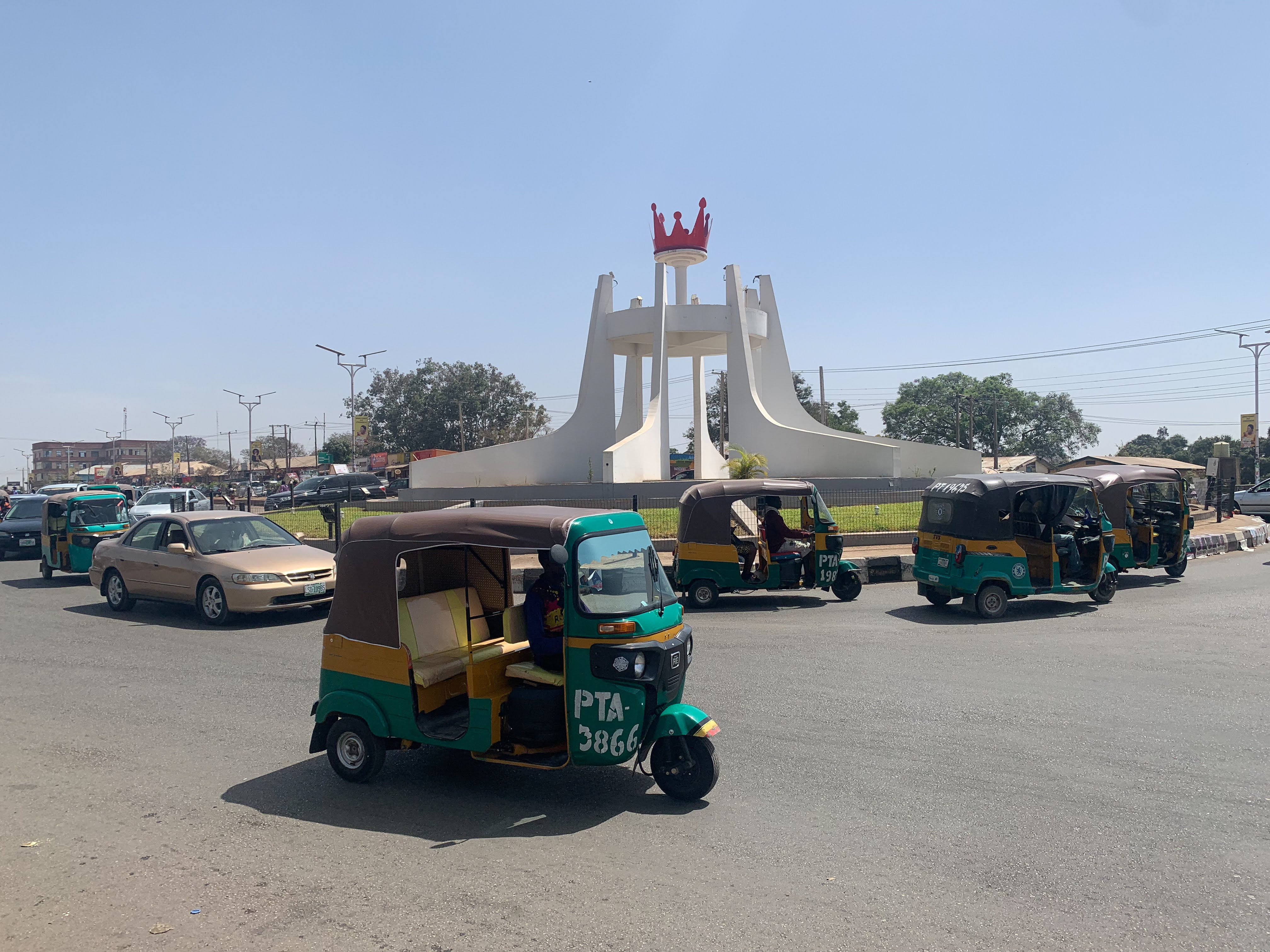Tricycle taxis in Jos, Nigeria