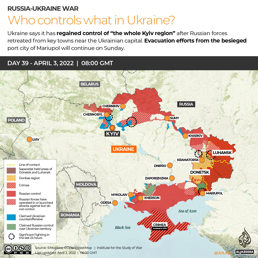 INTERACTIVE Russia Ukraine War Who controls what Day 39