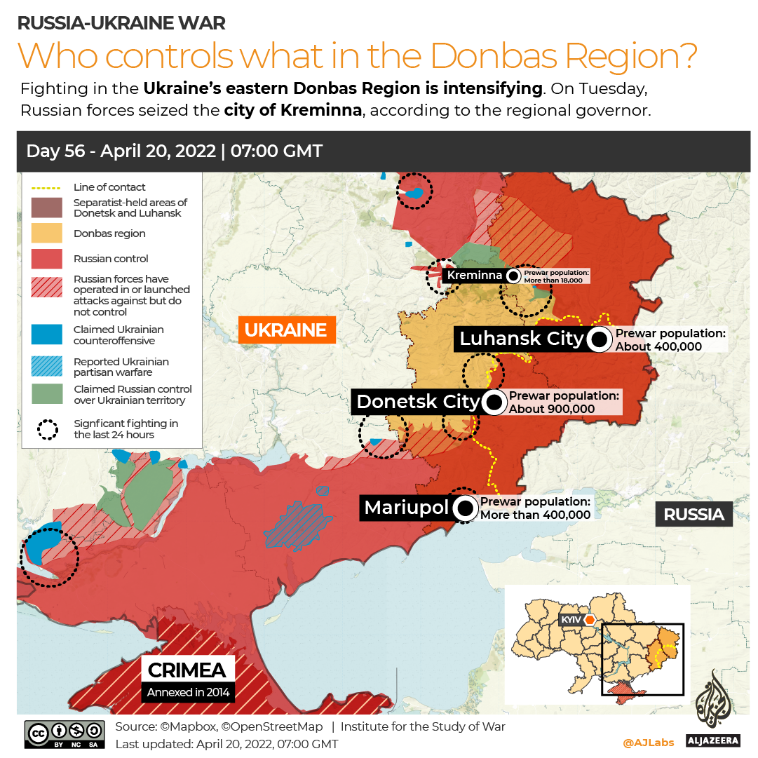 INTERACTIVE Russia-Ukraine map Who controls what in Donbas DAY 56