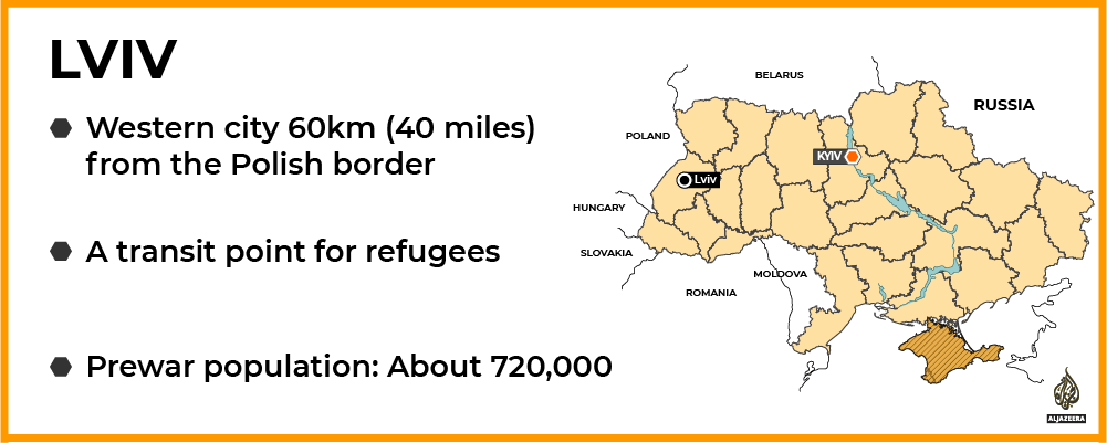 Mini map showing Lviv's location within Ukraine