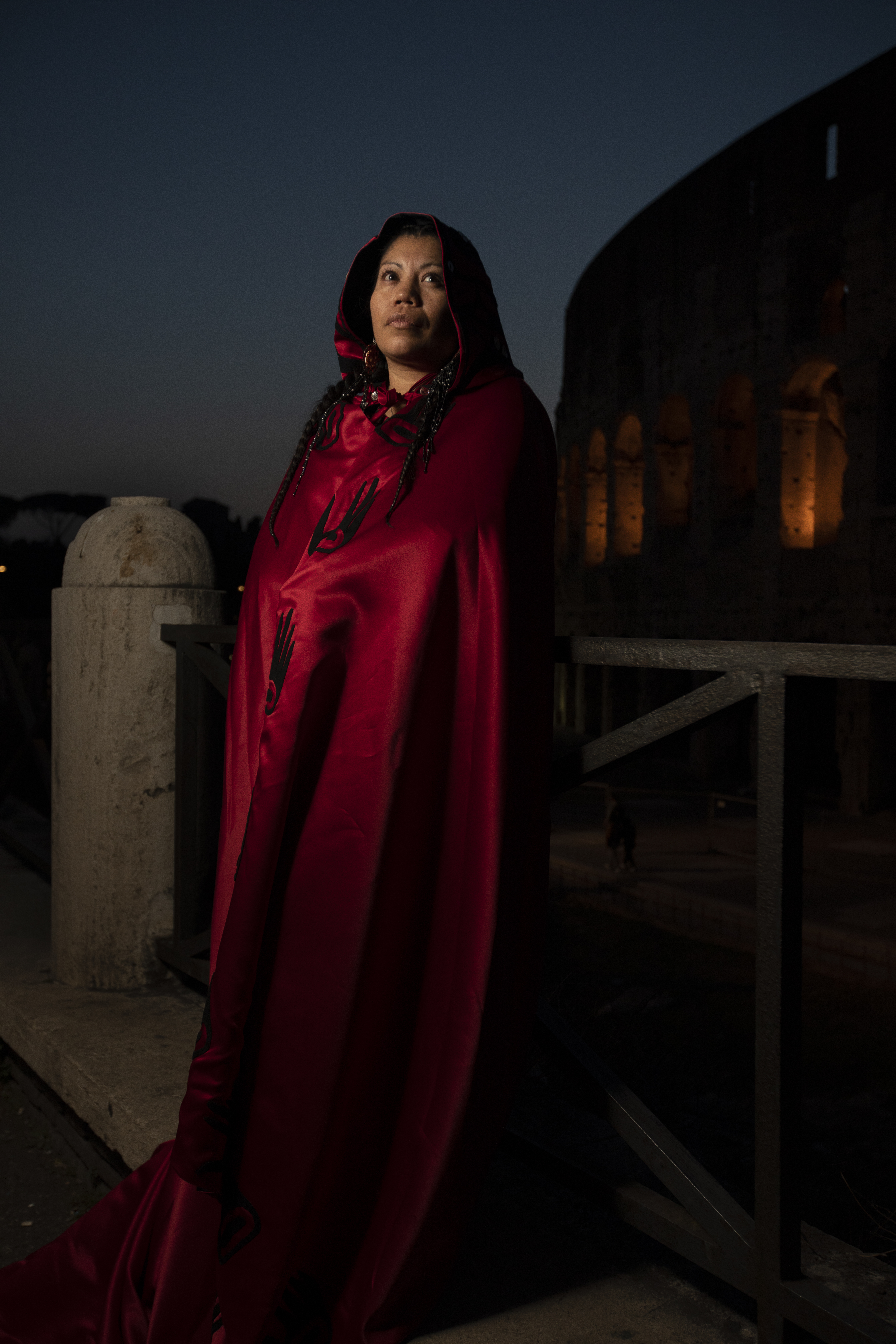 A photo of Laurelei Williams at the Colosseum in Rome, Italy.