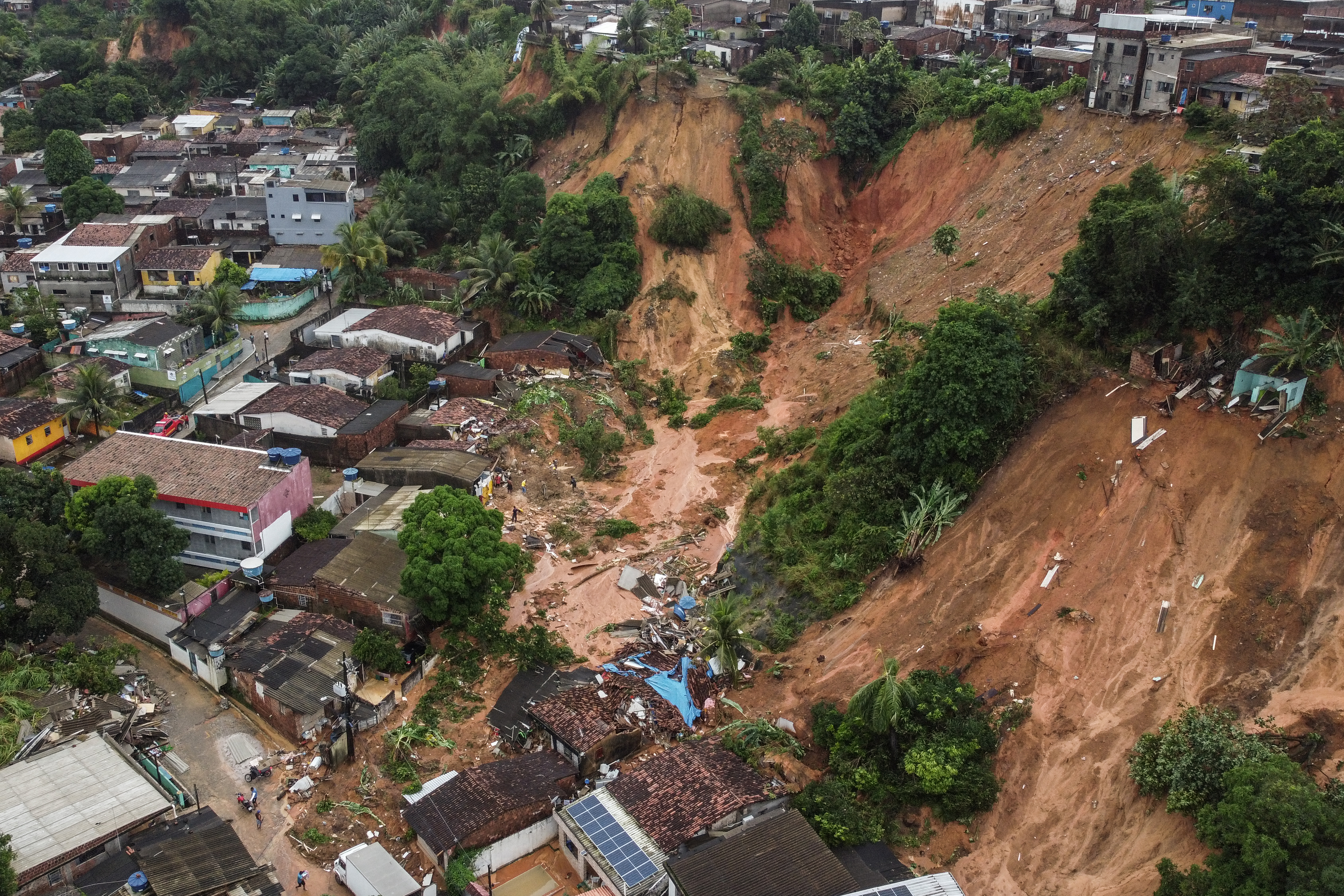 Landslide that destroyed houses in the community Jardim Monte Verde, Ibura neighbourhood, in Recife, Pernambuco State