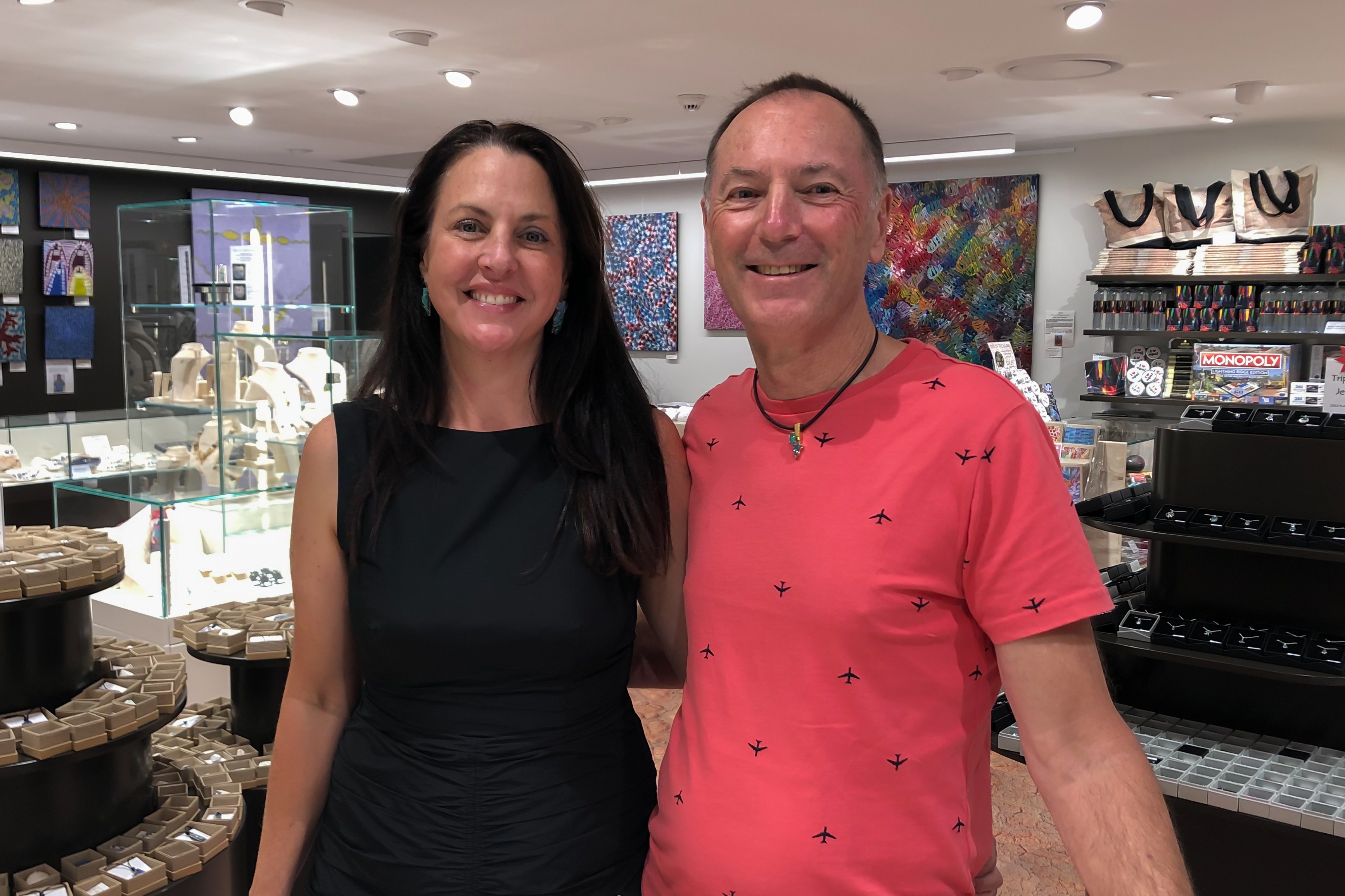 A photo of Vicki and Andrew standing side by side.