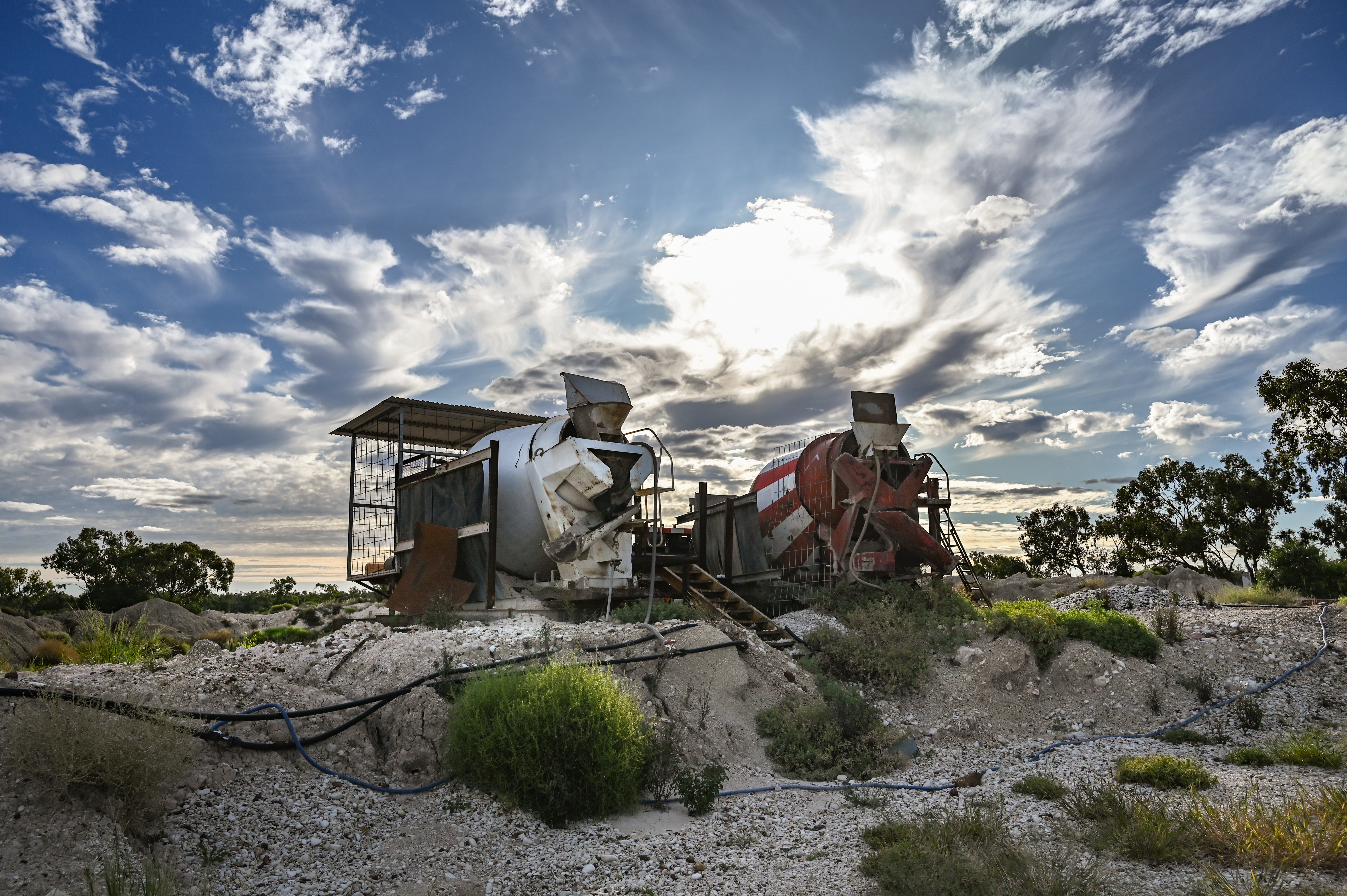 A photo of two of Pete’s four agitators.