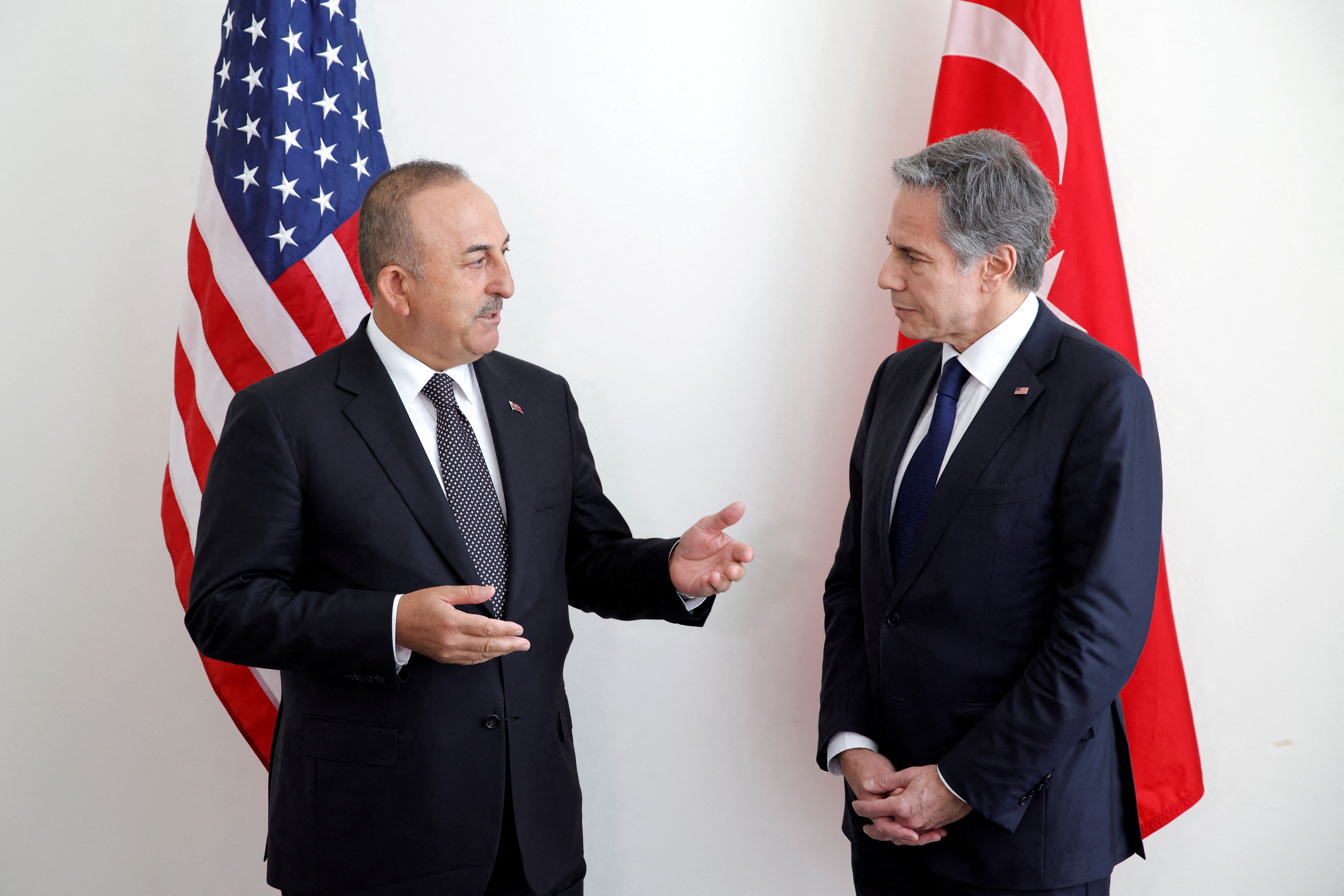Mevlut Cavusoglu and Antony Blinken
