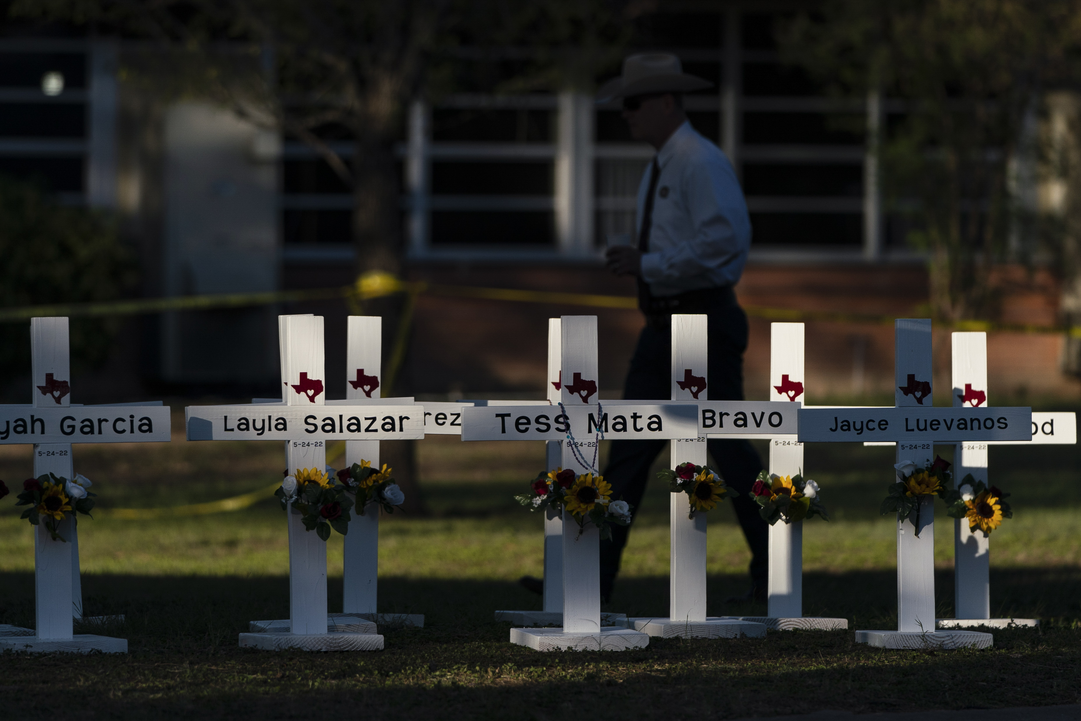 Crosses with children's names 