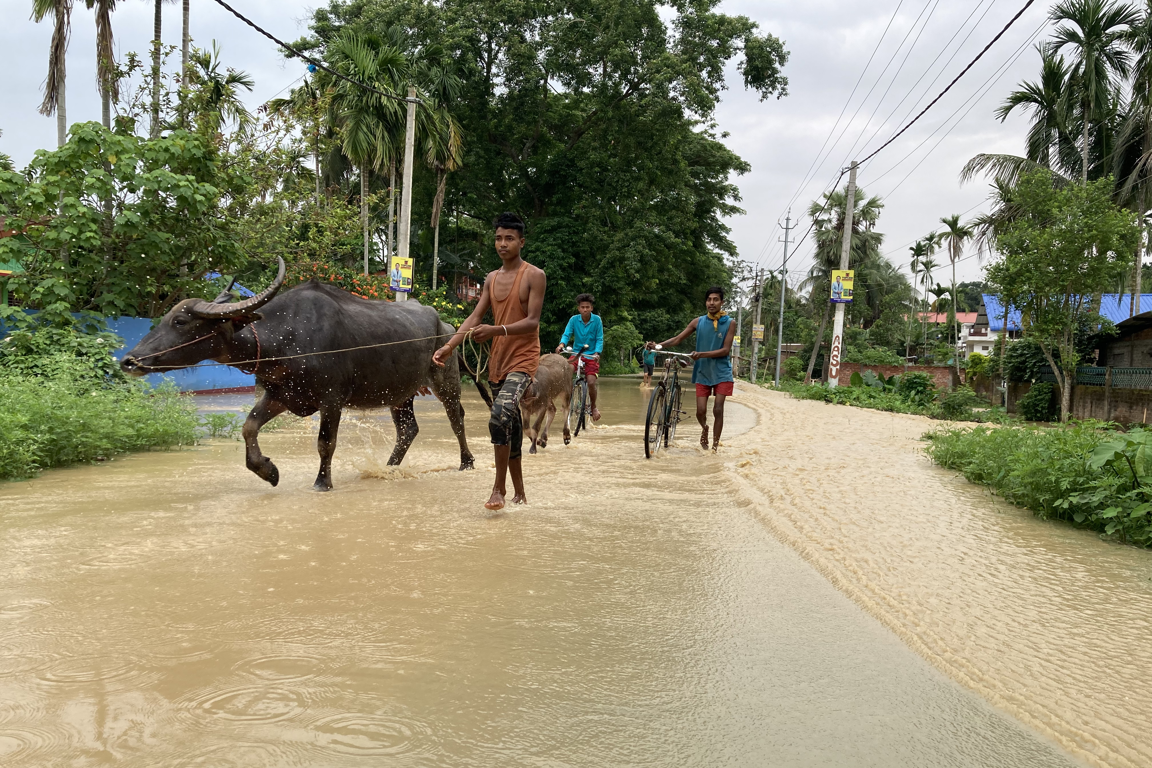Locals in Raha area of Nagaon