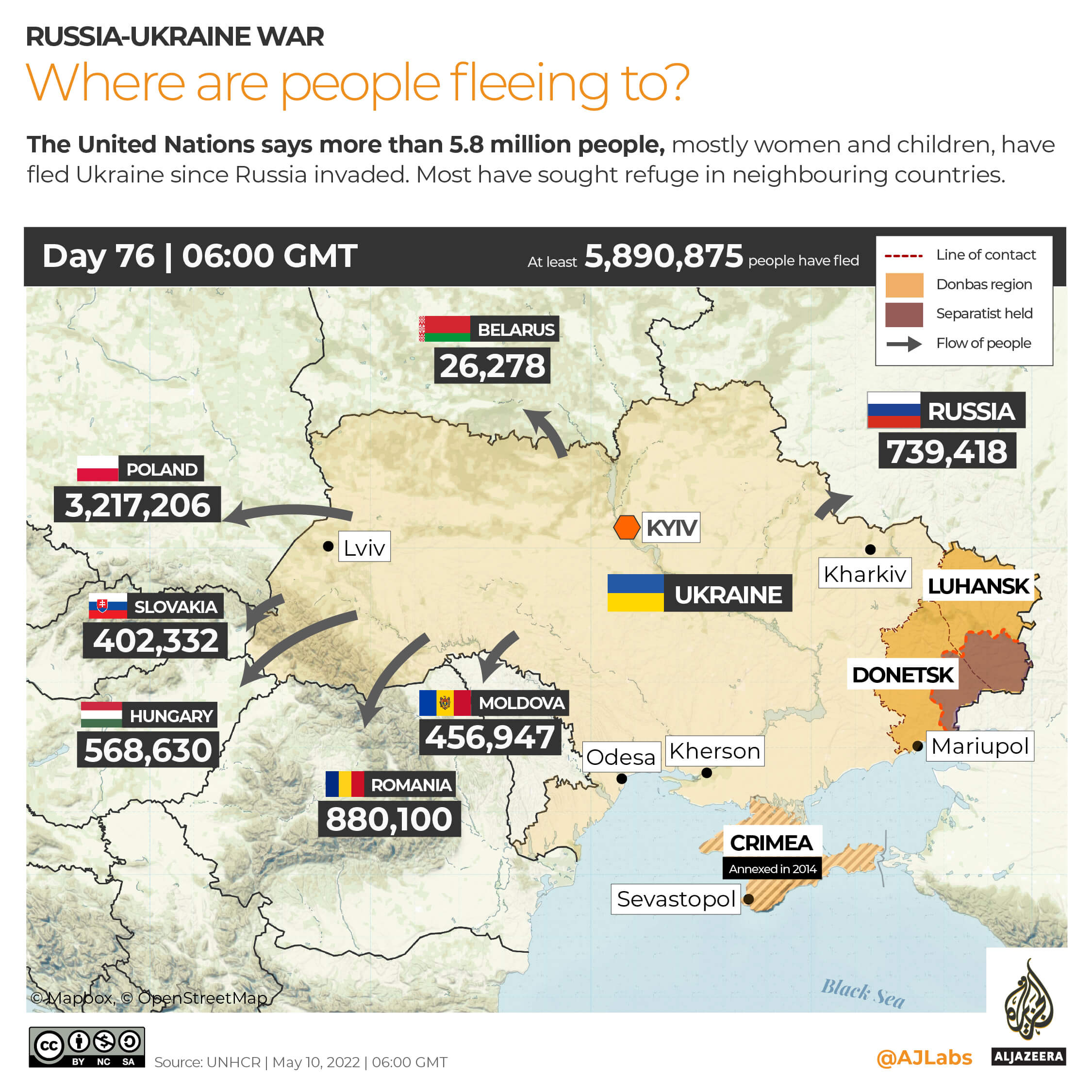 INTERACTIVE_RefugeesDAY76- May10_INTERACTIVE Russia-Ukraine war Refugees DAY 76