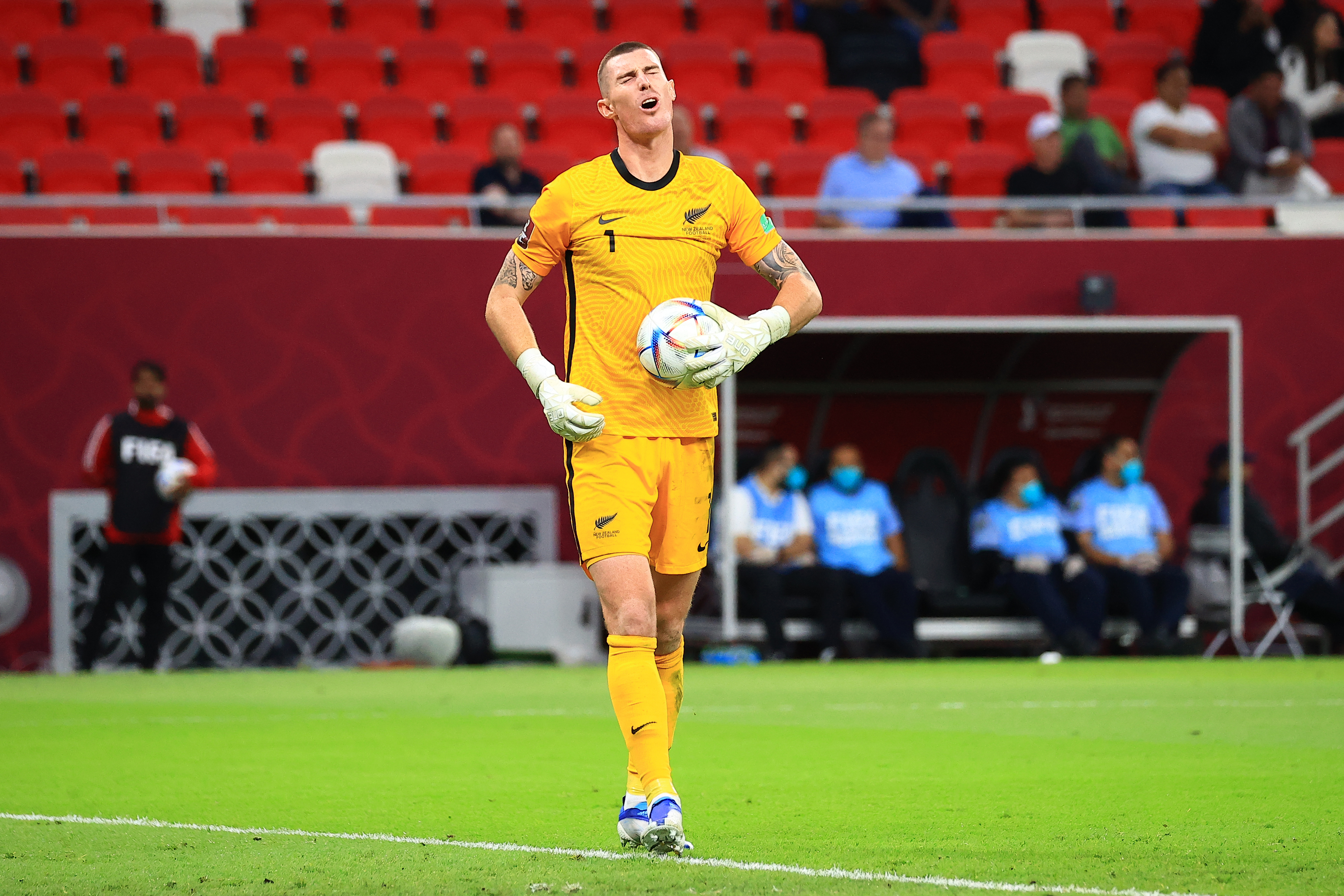 New Zealand goalkeeper Oli Sail