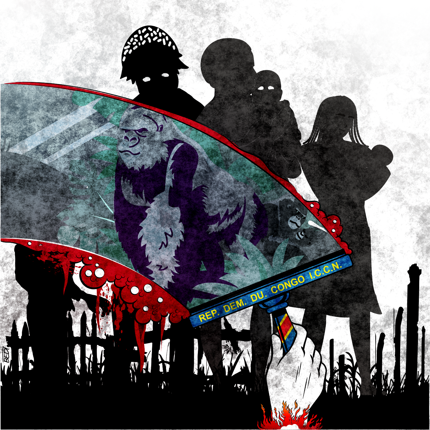 Illustration gorillas DRC