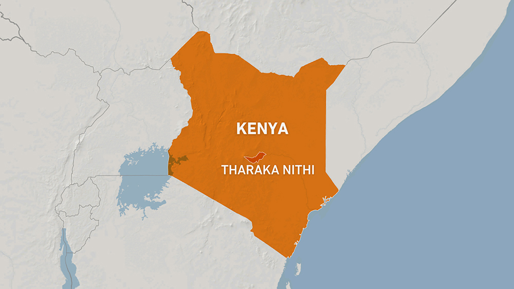 Map of Tharaka county, Kenya