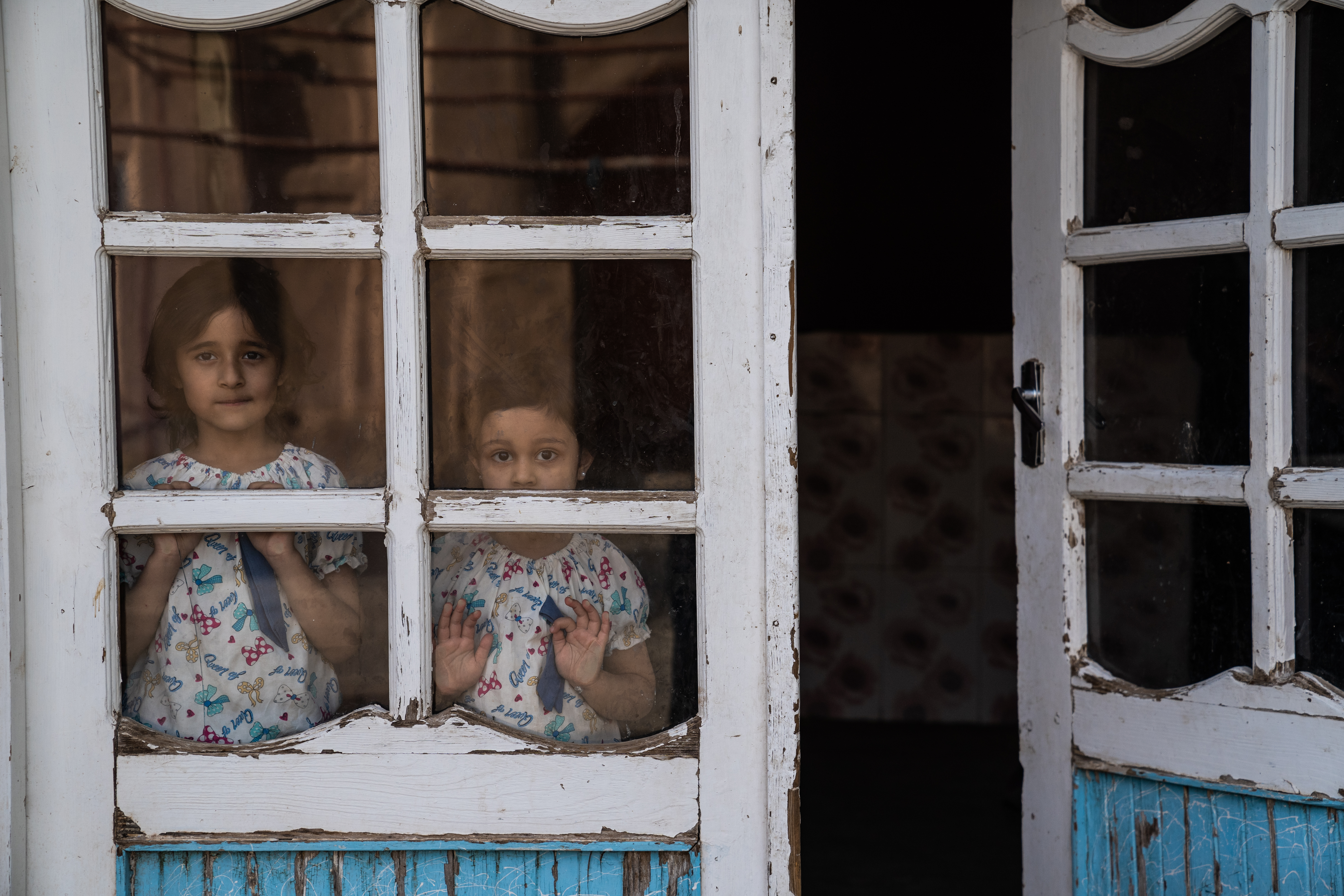 Two young Afghan girls