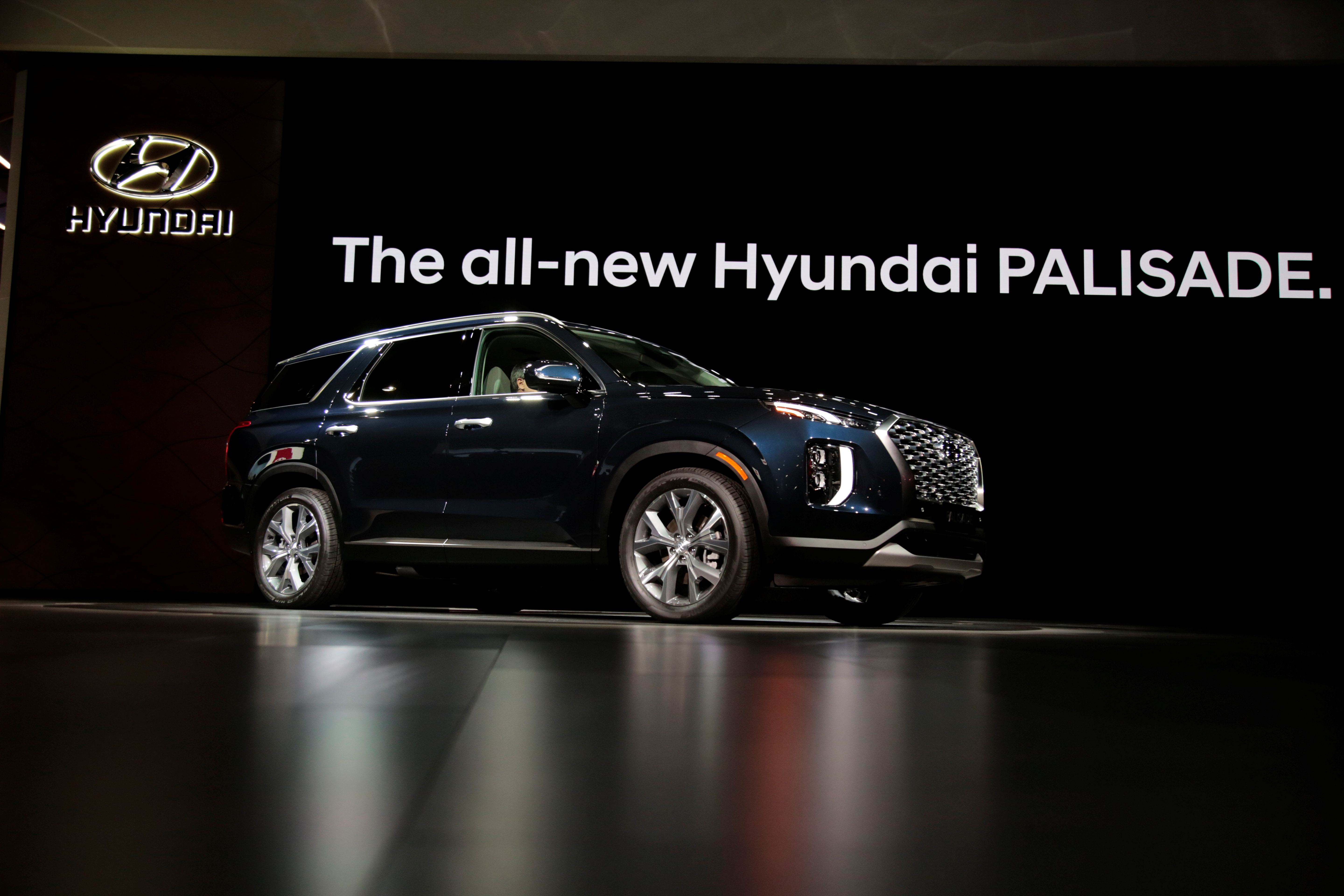 The 2020 Hyundai Palisade during the Hyundai press conference at the Los Angeles Auto Show in Los Angeles, California, US.