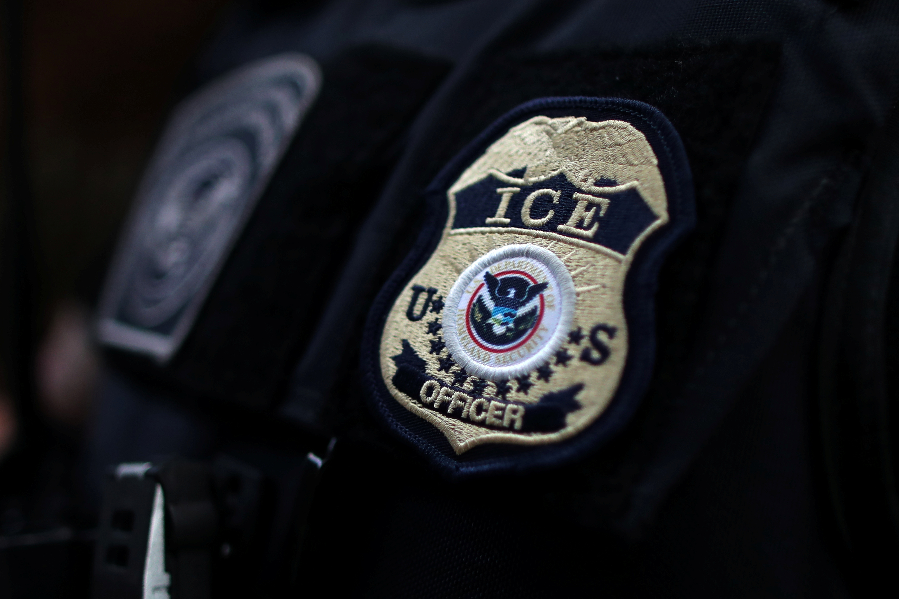 An ICE badge
