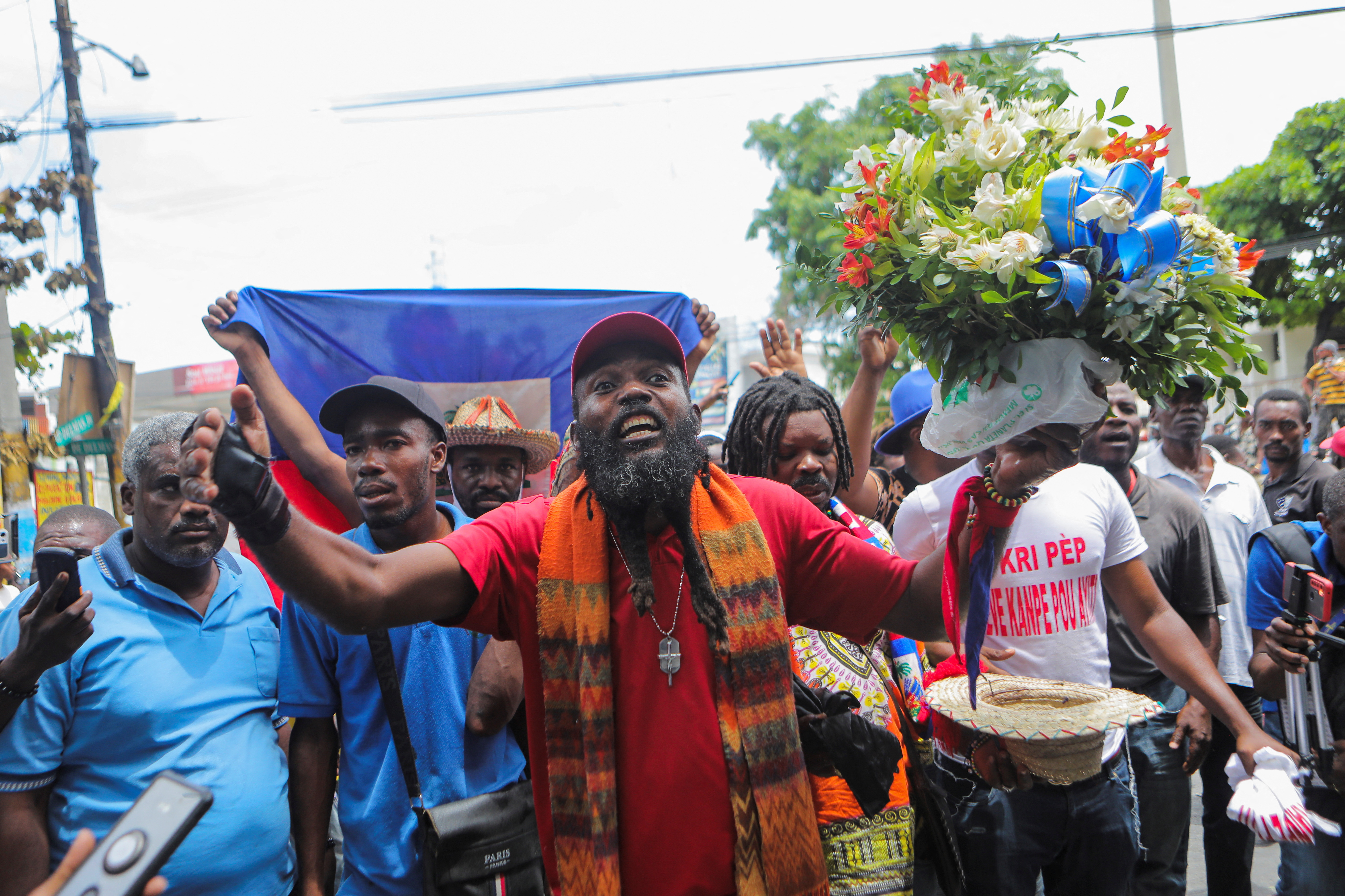 Protesters in Haiti