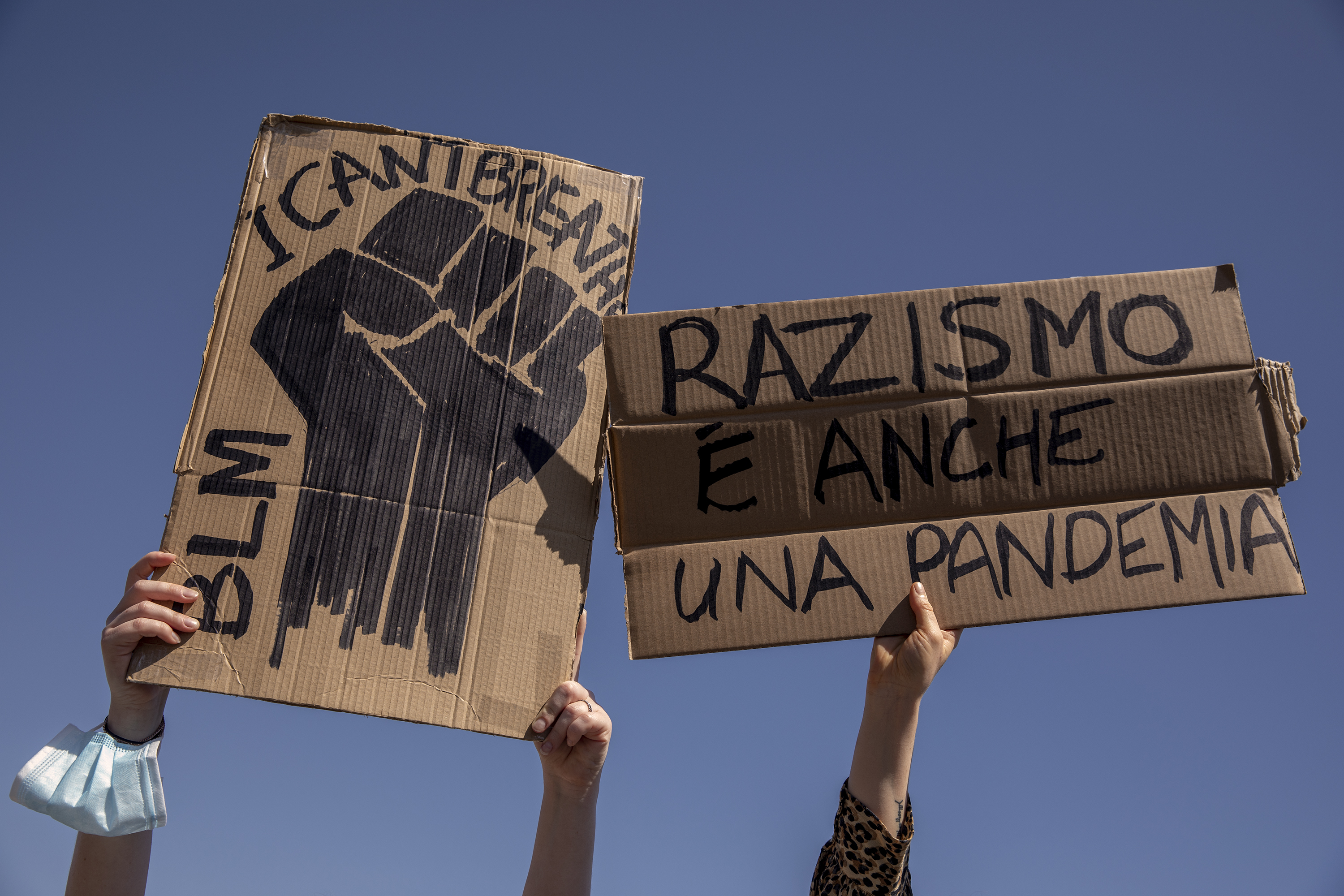 Protest in Naples after George Floyd death