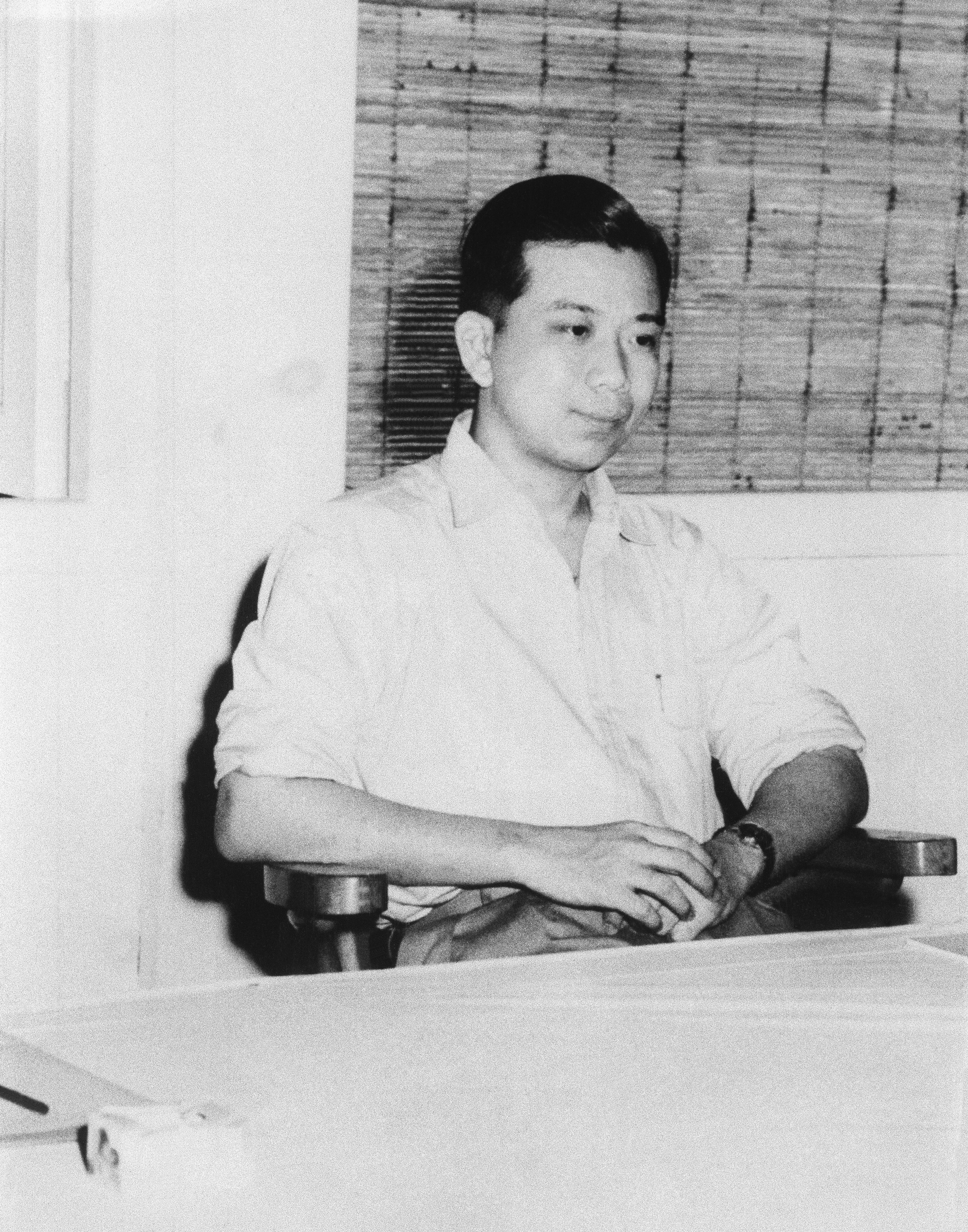 A portrait of Malaysian communist leader Chin Peng from 1956