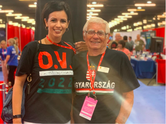 CPAC Texas attendees Ilona Hollosy Cooper and Gene Lukacsy.