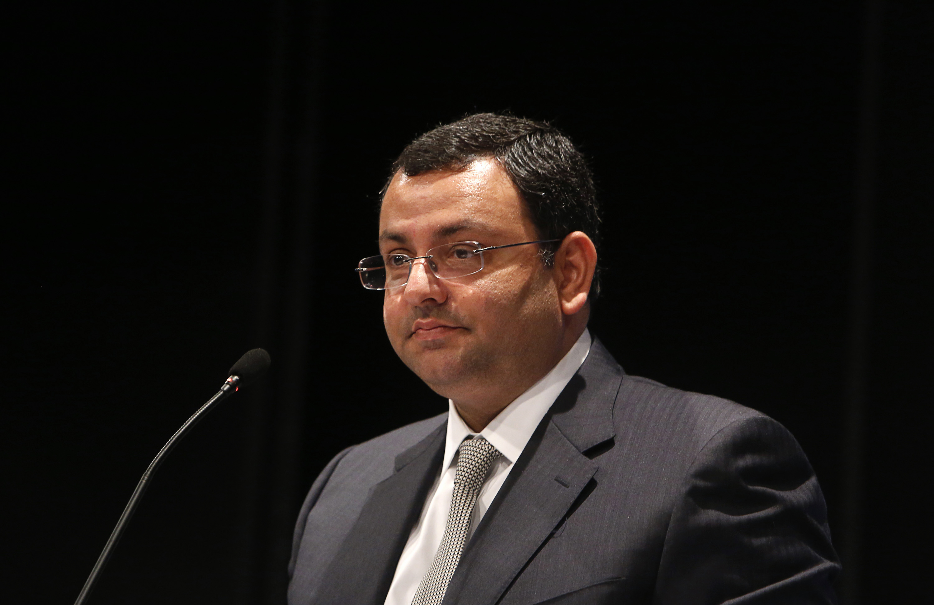 Tata Group Chairman Cyrus Mistry speaks to shareholders