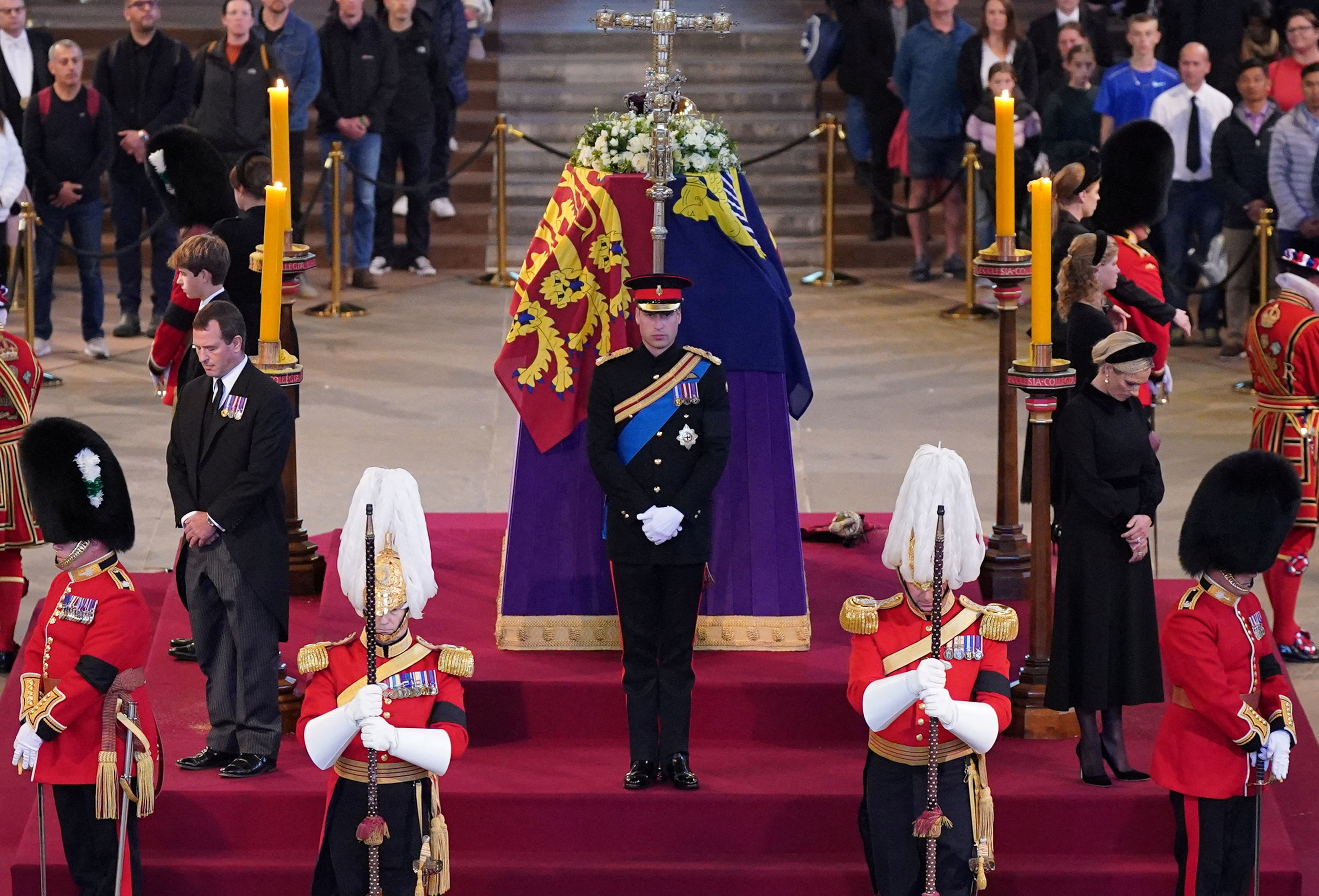 vigil at Queen Elizabeth's coffin