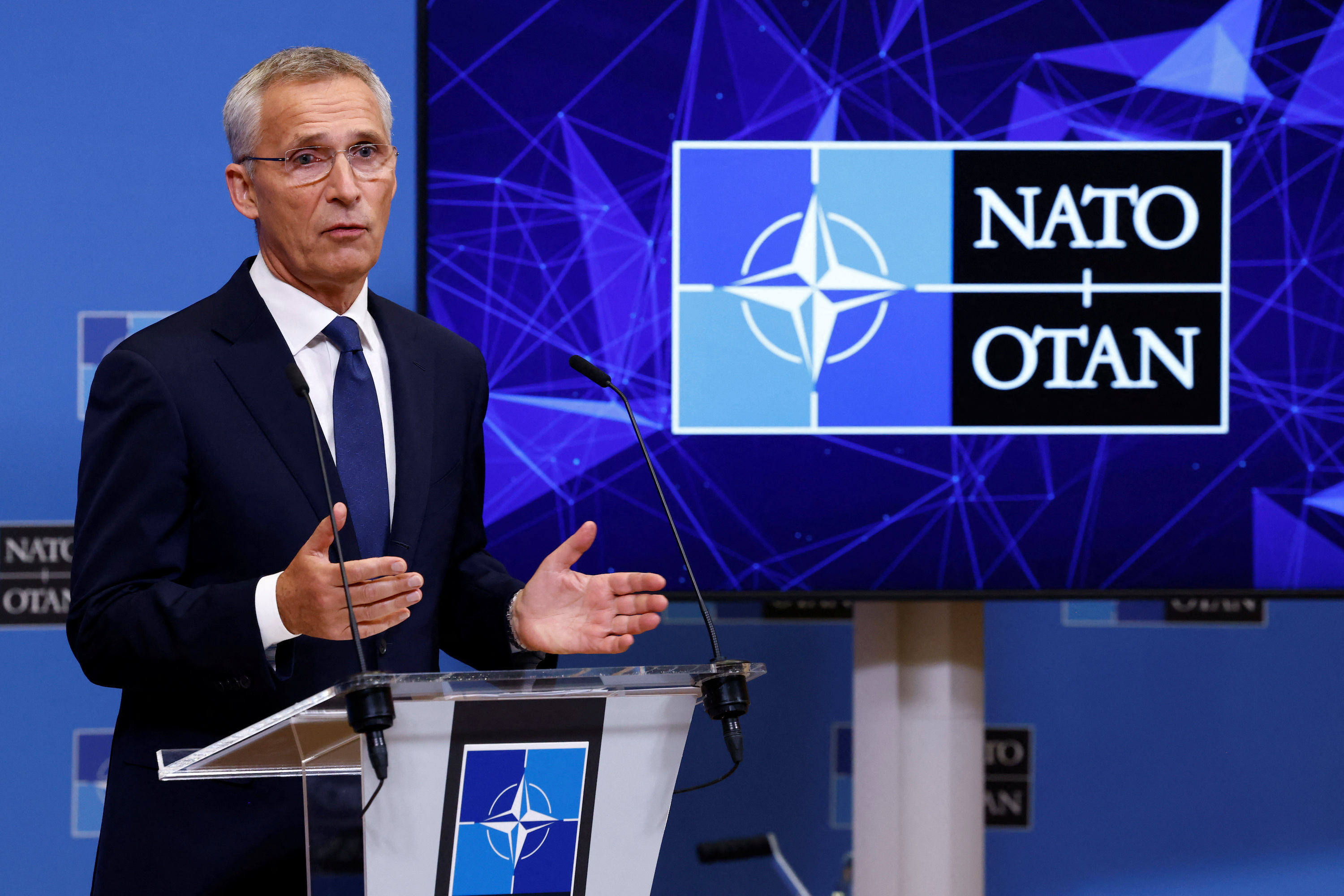 NATO Secretary General Stoltenberg holds news conference, in Brussels.