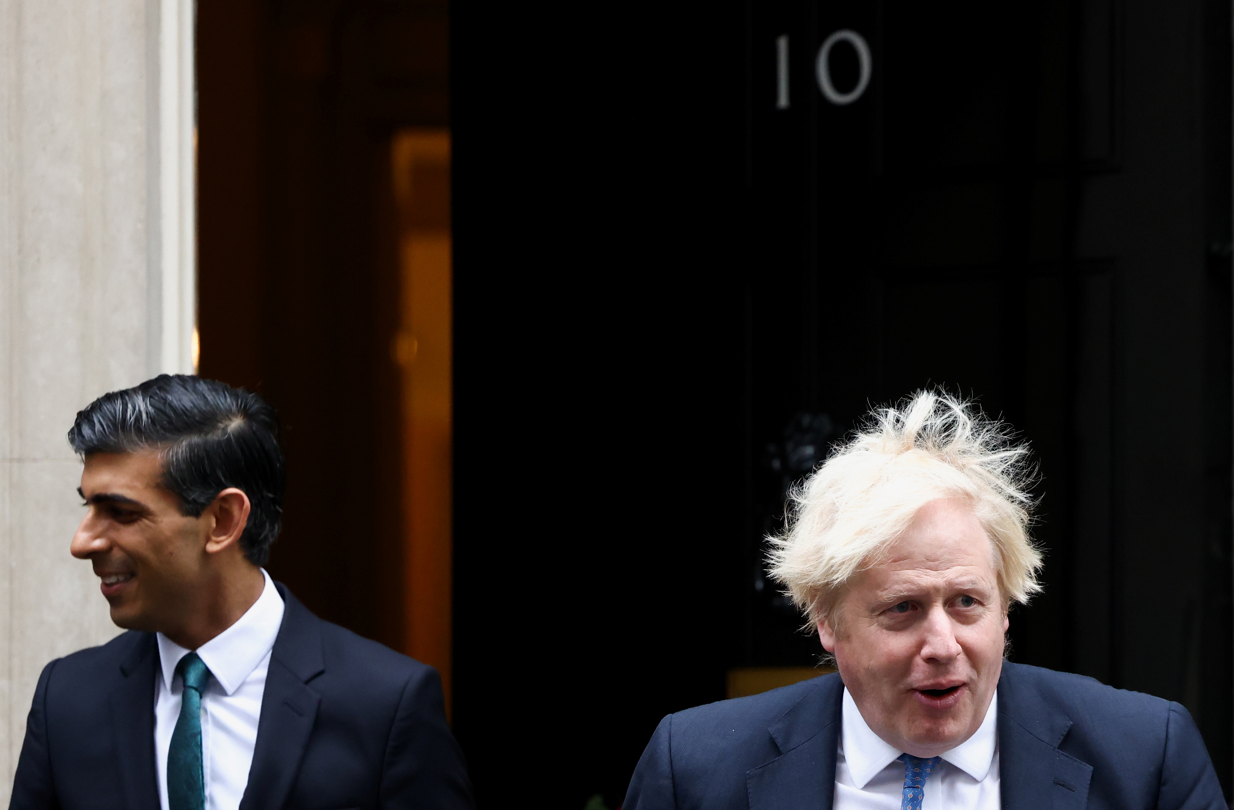 Former British Prime Minister Boris Johnson and ex-Chancellor of the Exchequer Rishi Sunak.