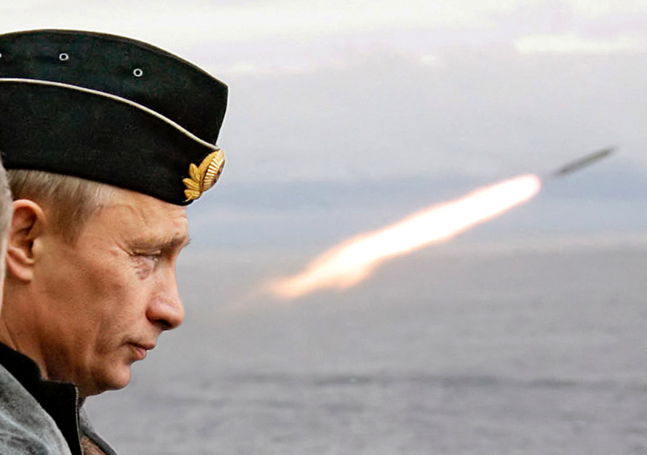 Russian President Putin watches the launch of a missile during naval exercises in Russia's Arctic North on board the nuclear missile cruiser Pyotr Veliky (Peter the Great) in 2005 [File: ITAR-TASS/Presidential Press Service via Reuters]