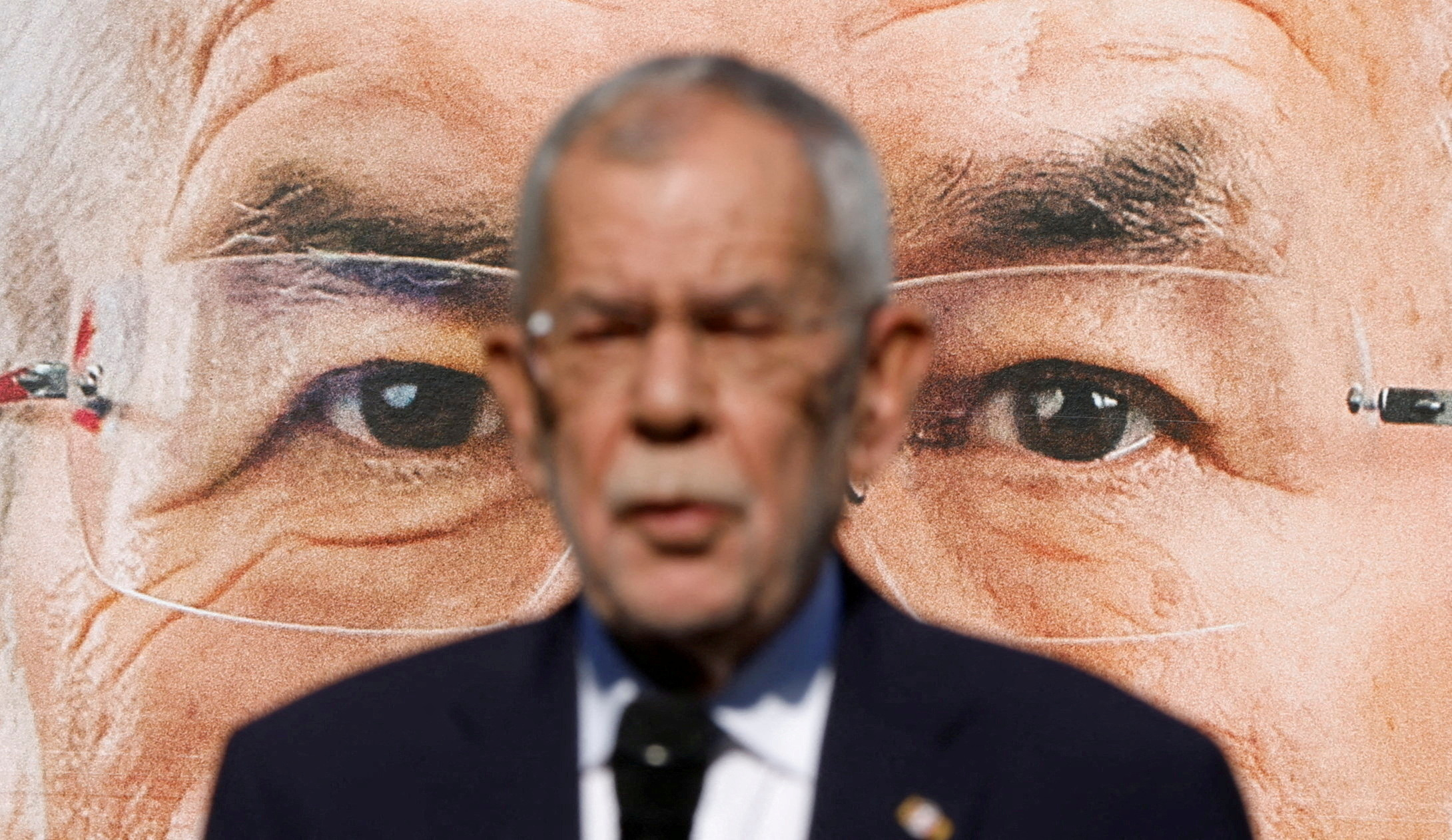 Austrian President Alexander Van der Bellen speaking