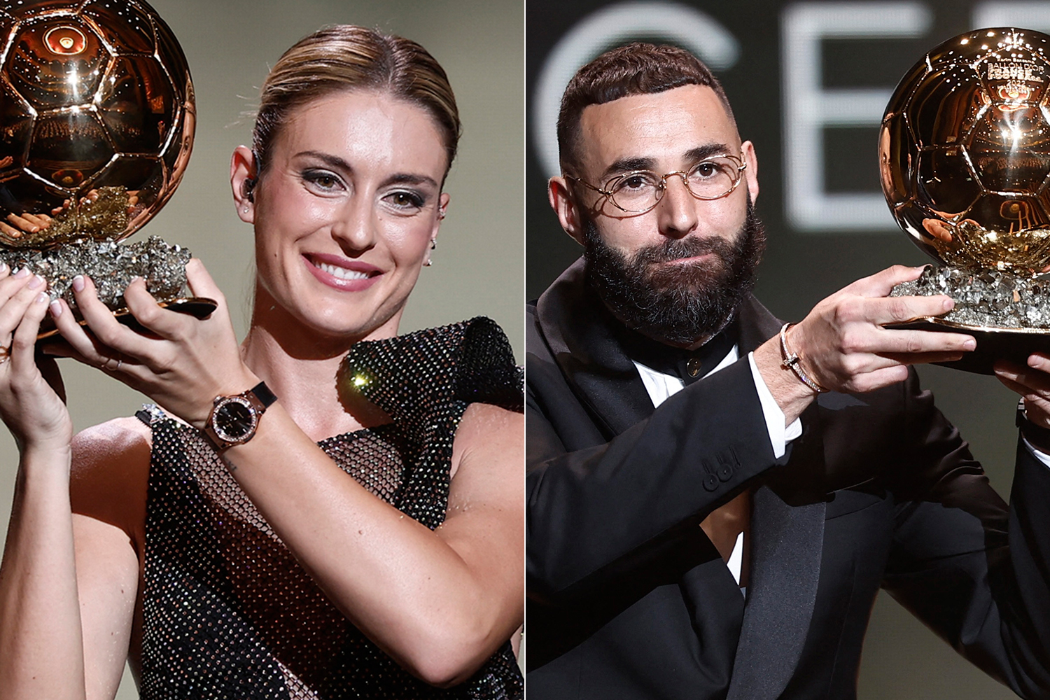 Alexia Putellas and Karim Benzema