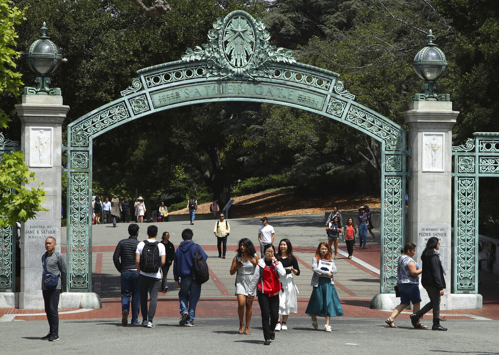 Students on campus at UC Berkeley