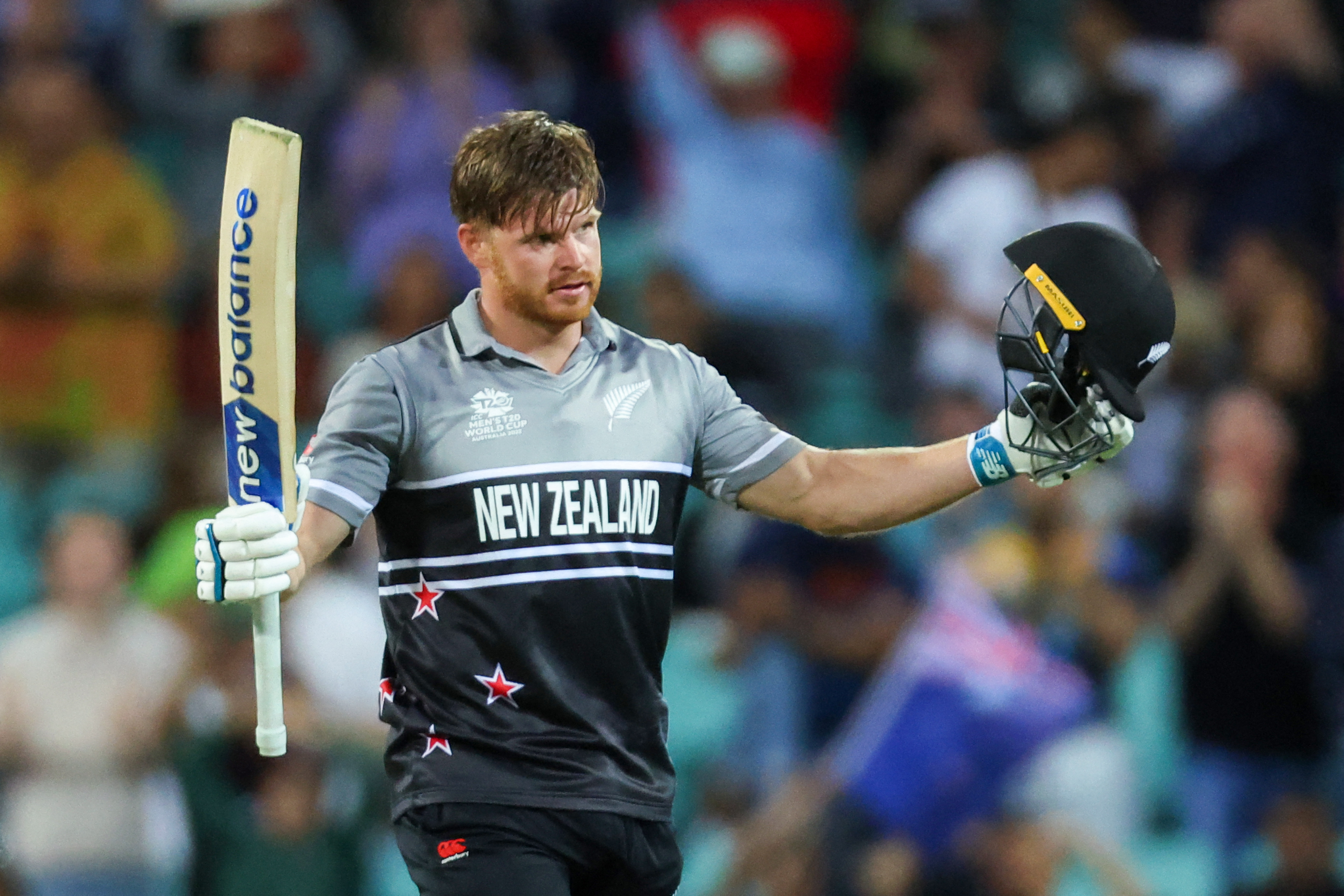 Glenn Phillips scored a century in New Zealand’s group game against Sri Lanka (DAVID GRAY / AFP) /