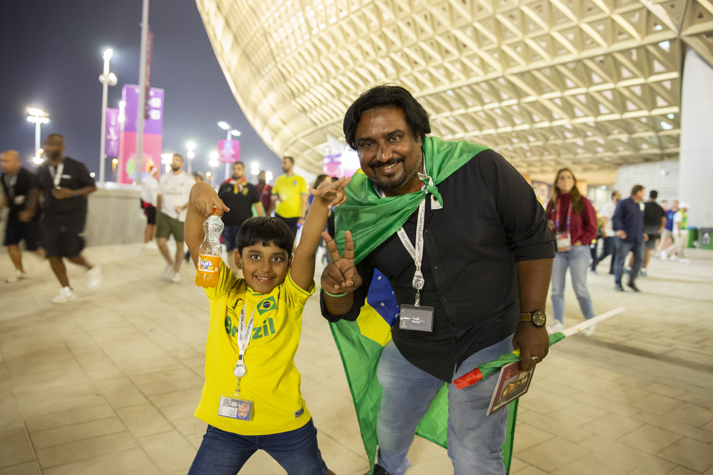 Ashid and his son Brazil fan