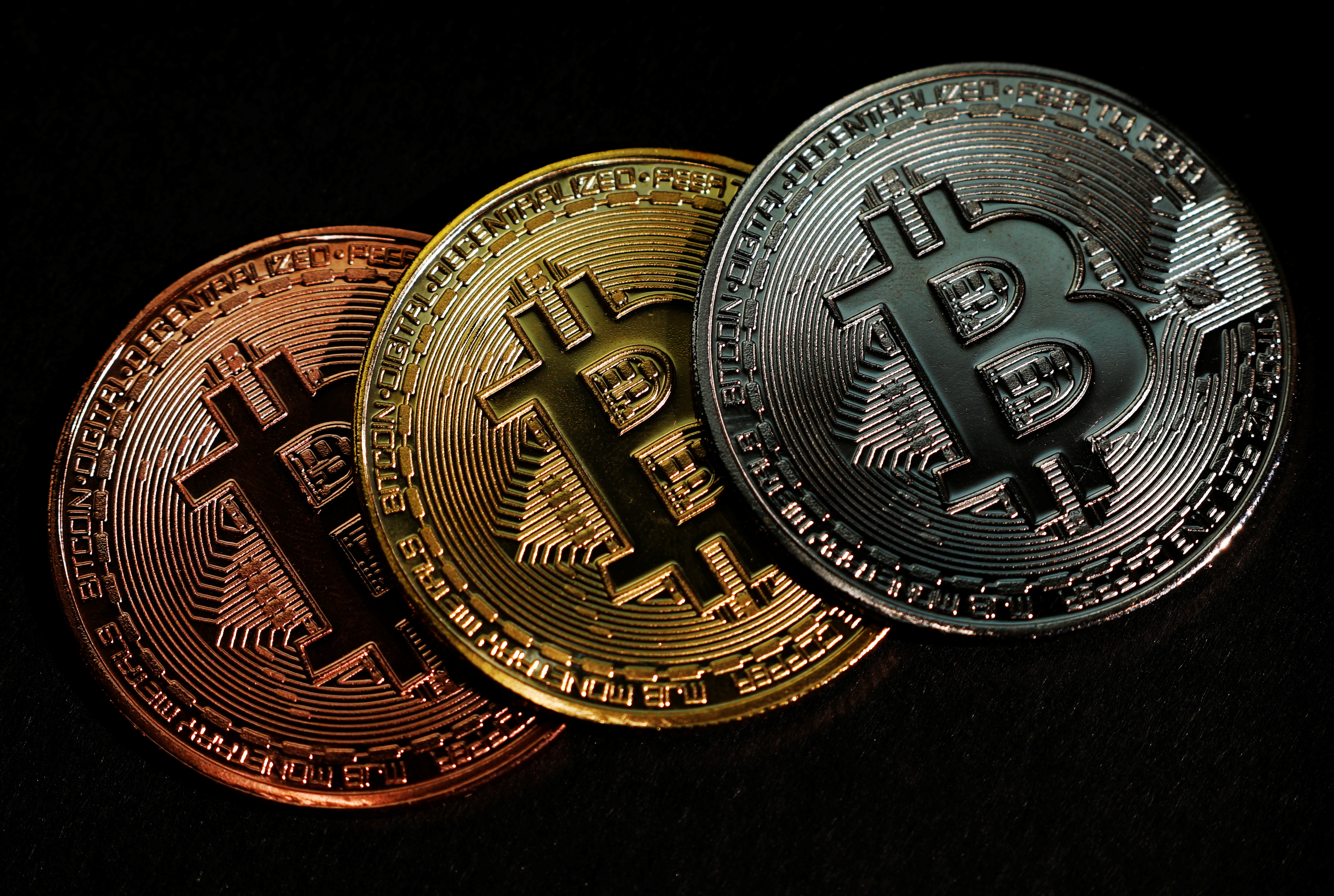 Illustrated representation of the Bitcoin cryptocurrency.