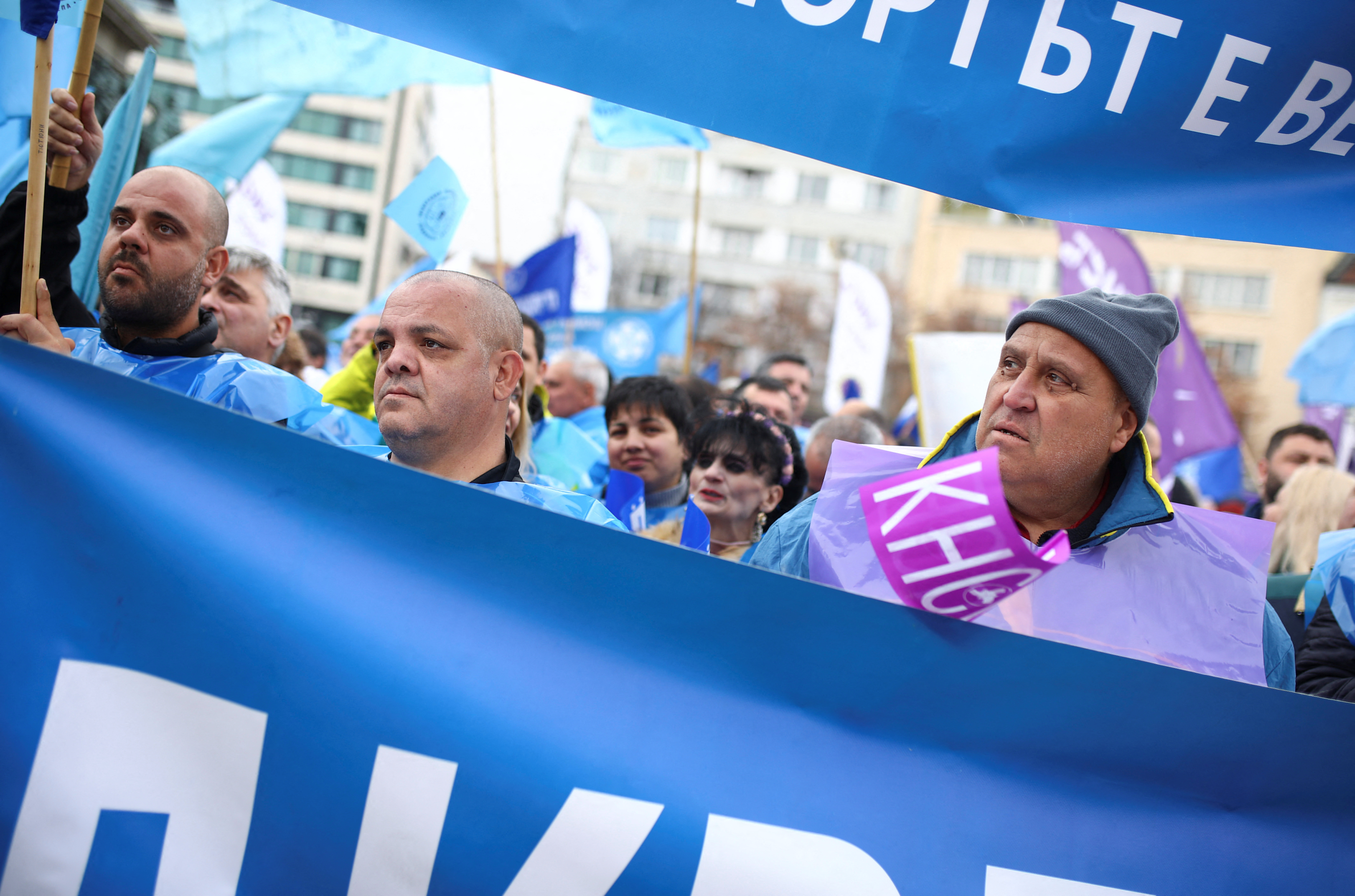 Bulgarian's protesting