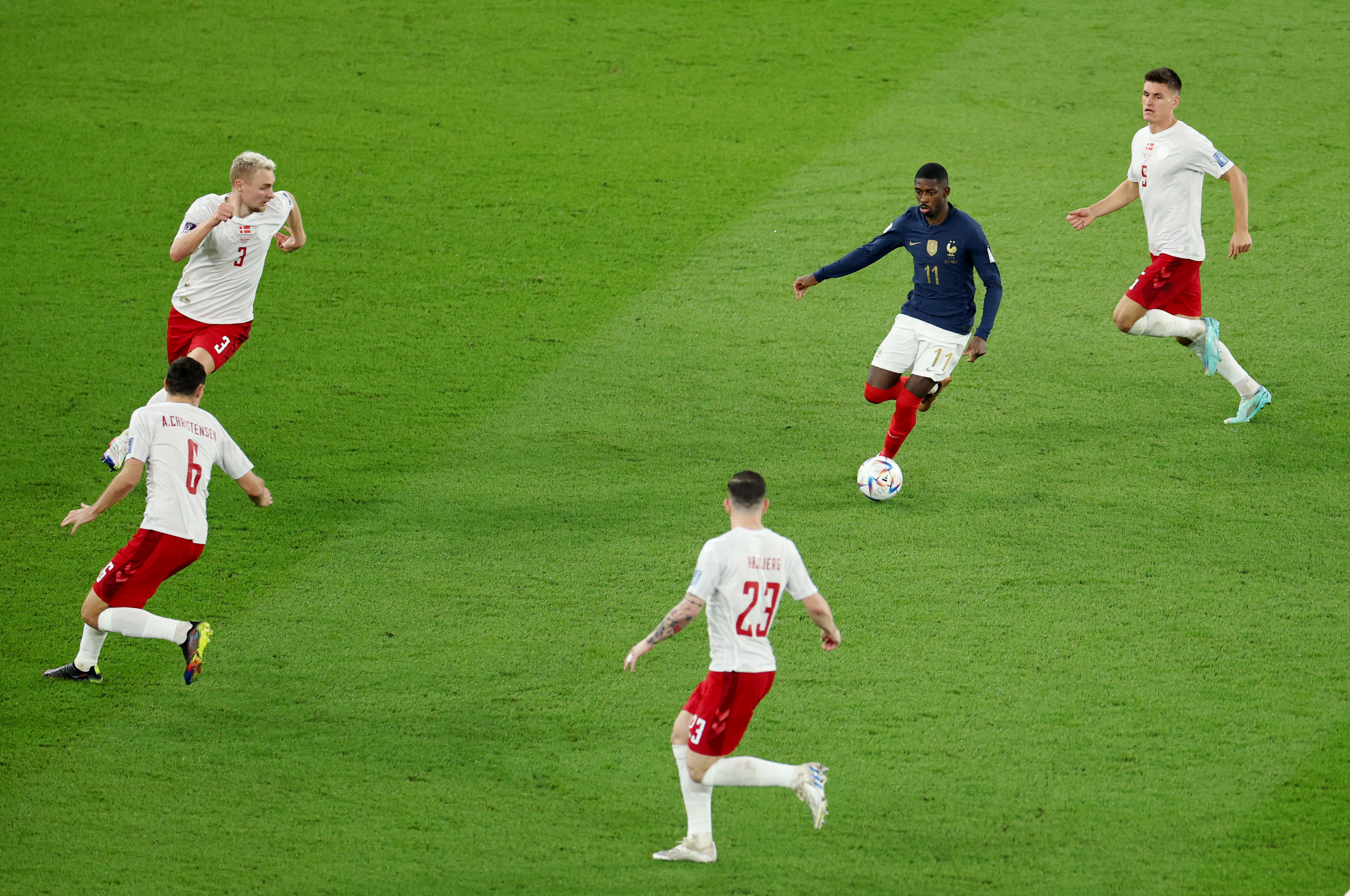 France's Ousmane Dembele in action