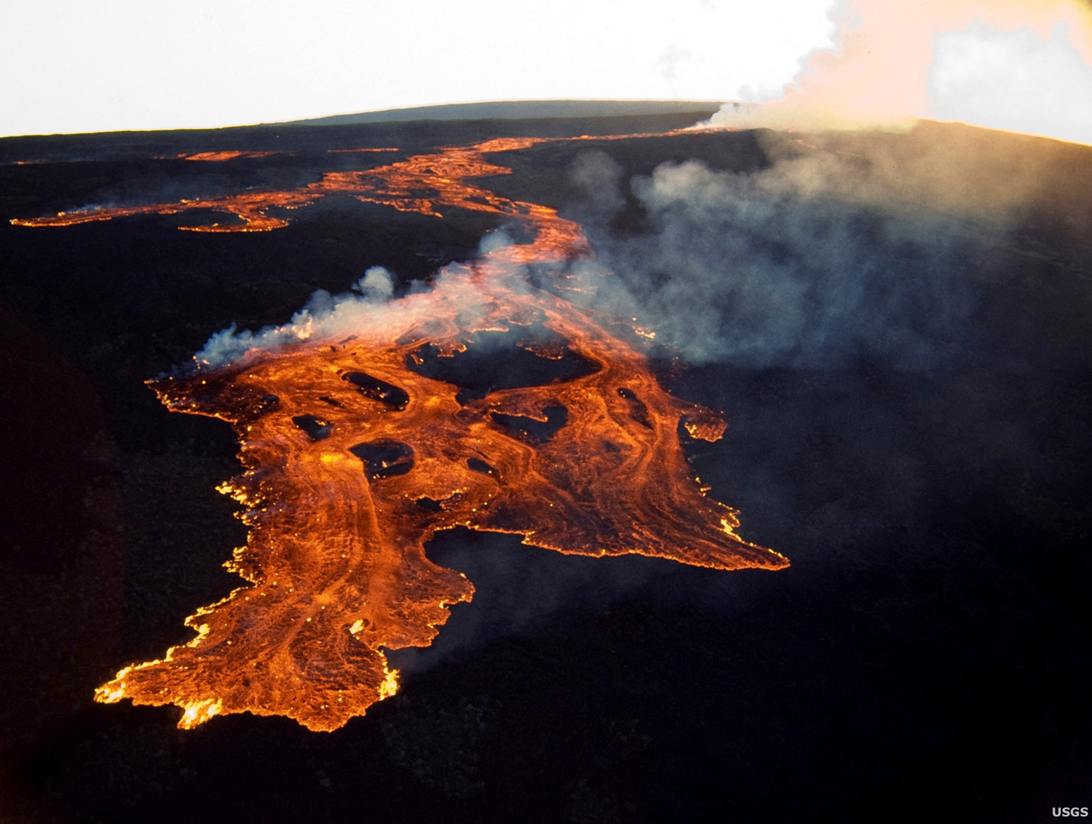 Lava from Mauna Loa in 1984
