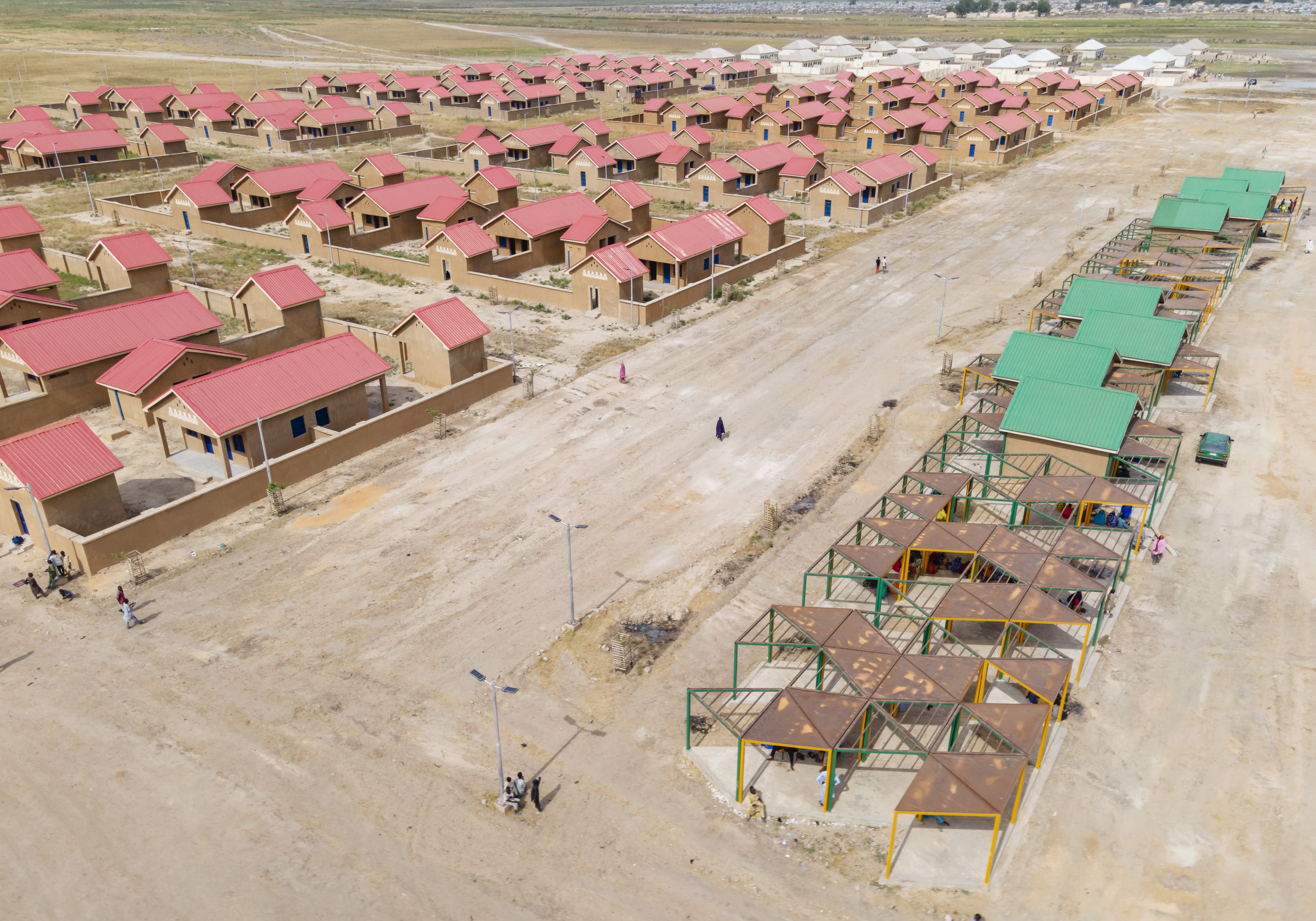 An aerial view of the new housing units in Ngarannam, Borno [Courtesy: UNDP]