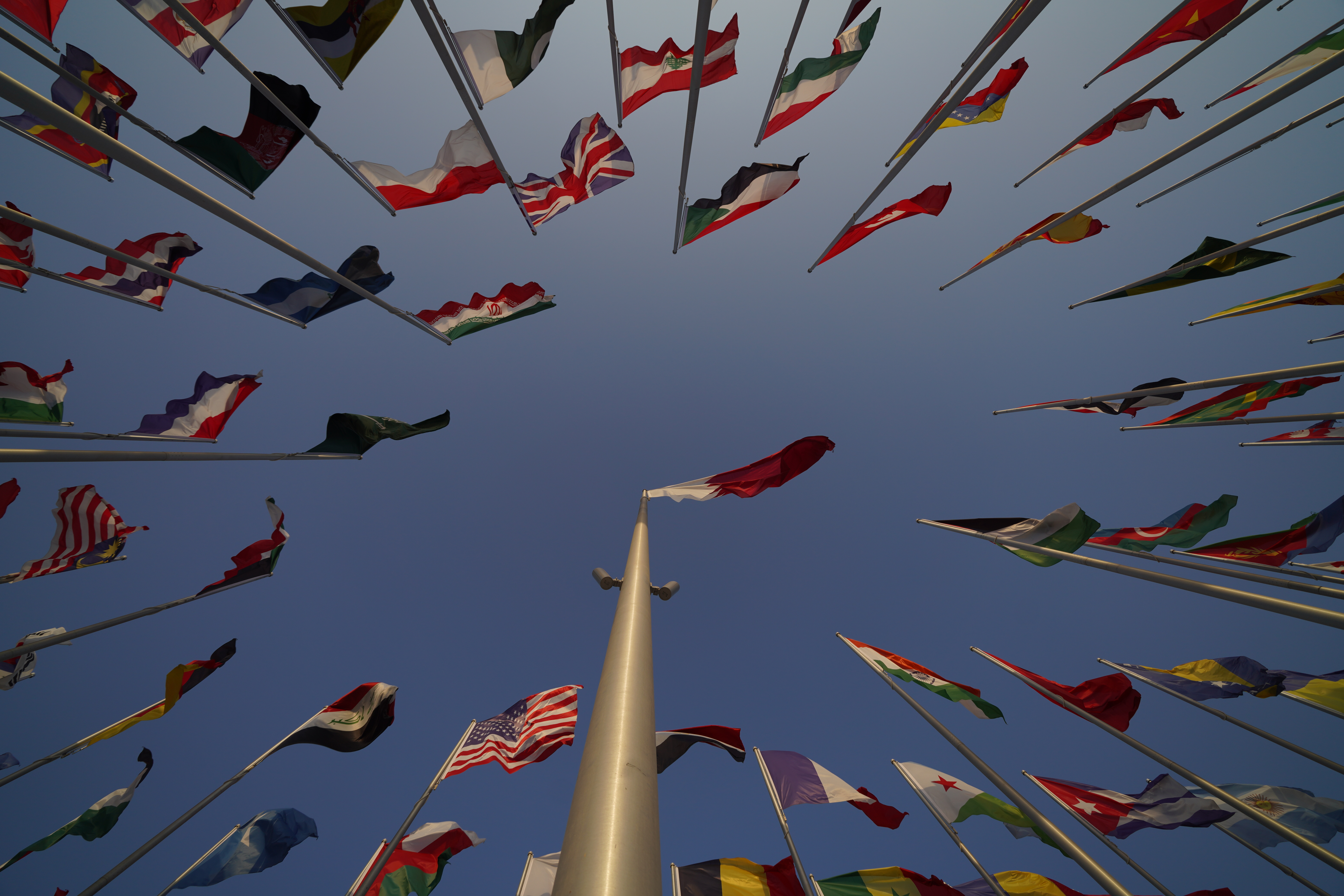 A photograph at Flag Plaza in Doha, Qatar.