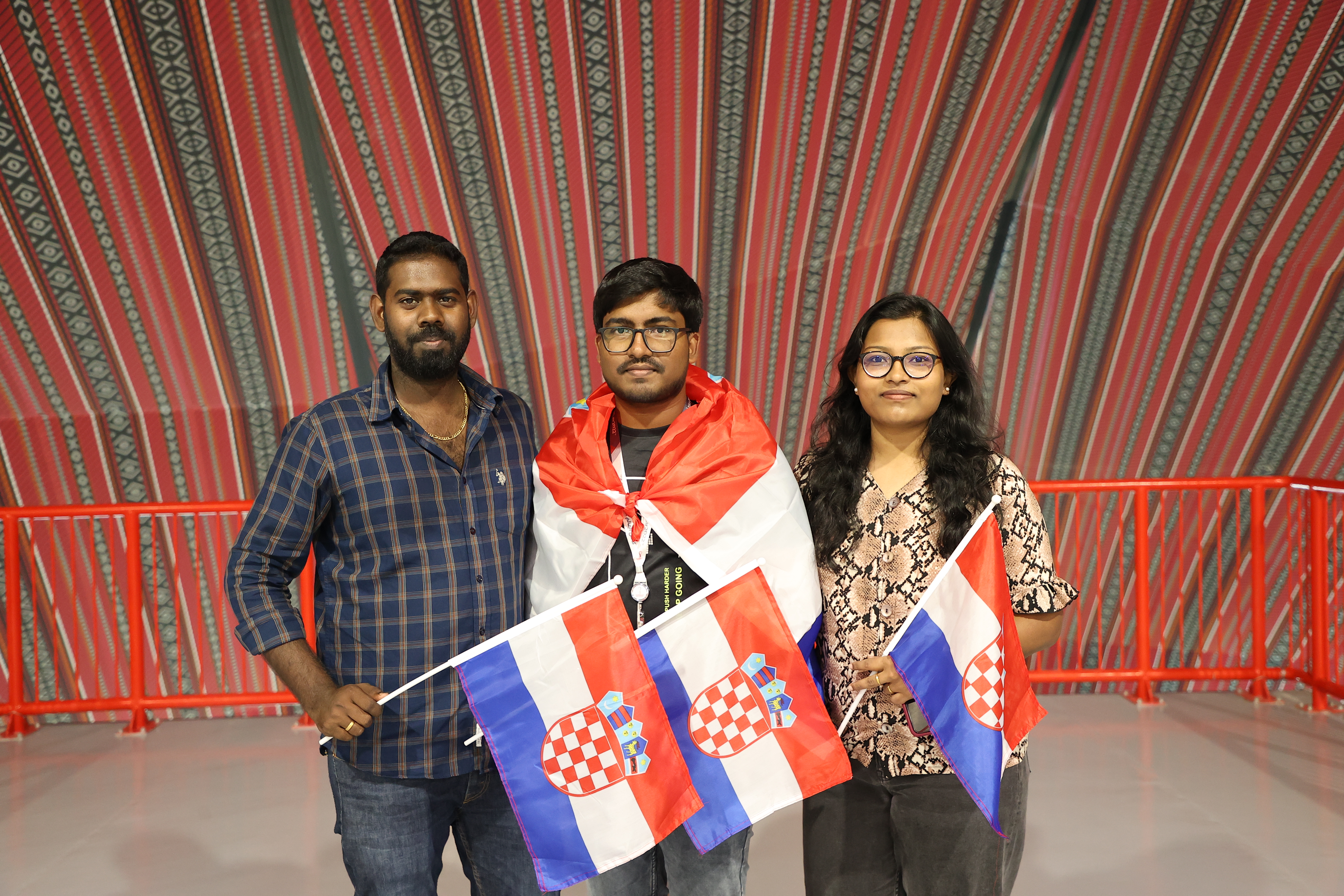 Croatia fans arrive at Al Bayt stadium ahead of Morocco vs Croatia, Group C, FIFA World Cup 2022, November 23, Qatar [Showkat Shafi/ Al Jazeera]