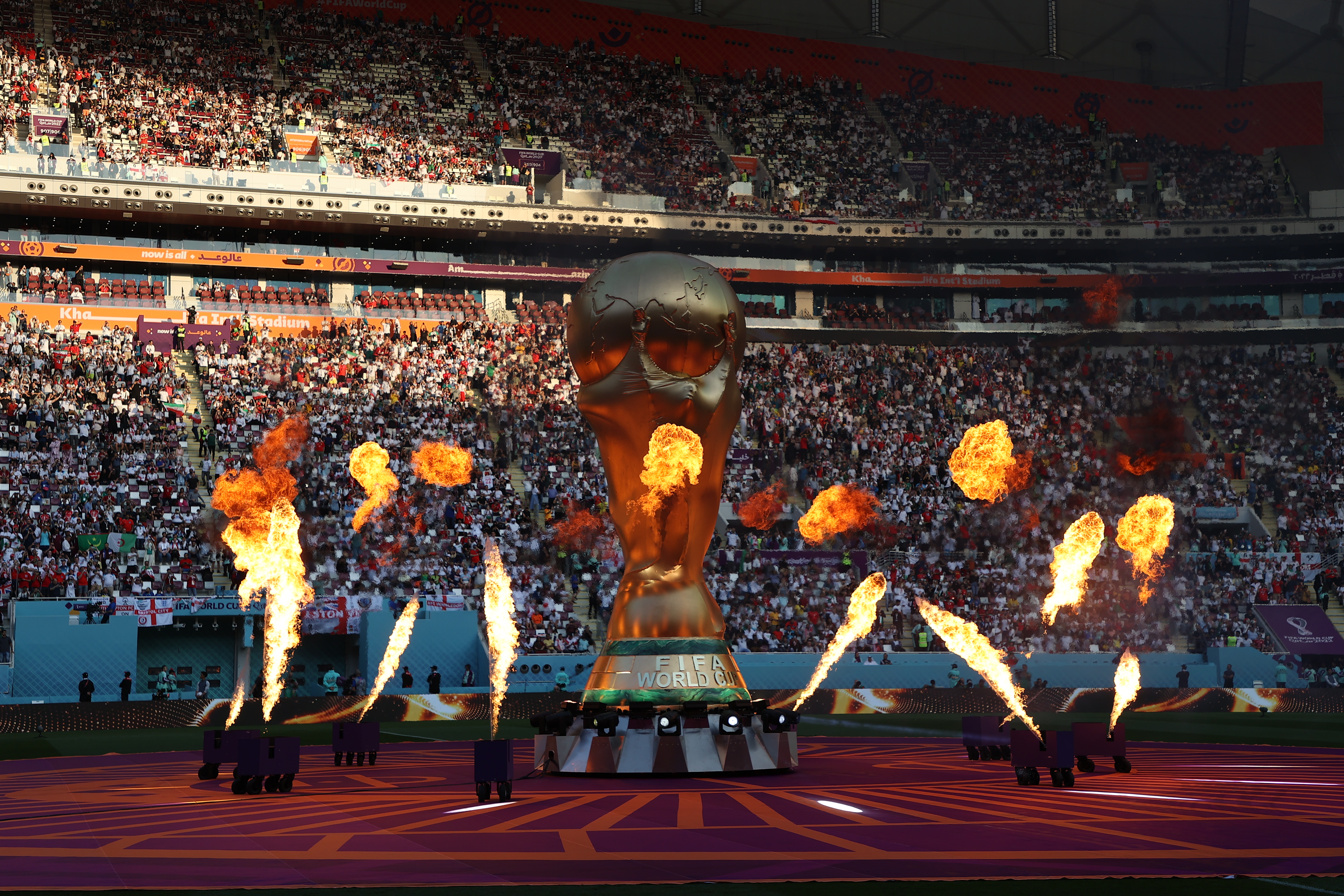 Fans at Khalifa International Stadium ahead of England v Iran, Group B, FIFA World Cup 2022